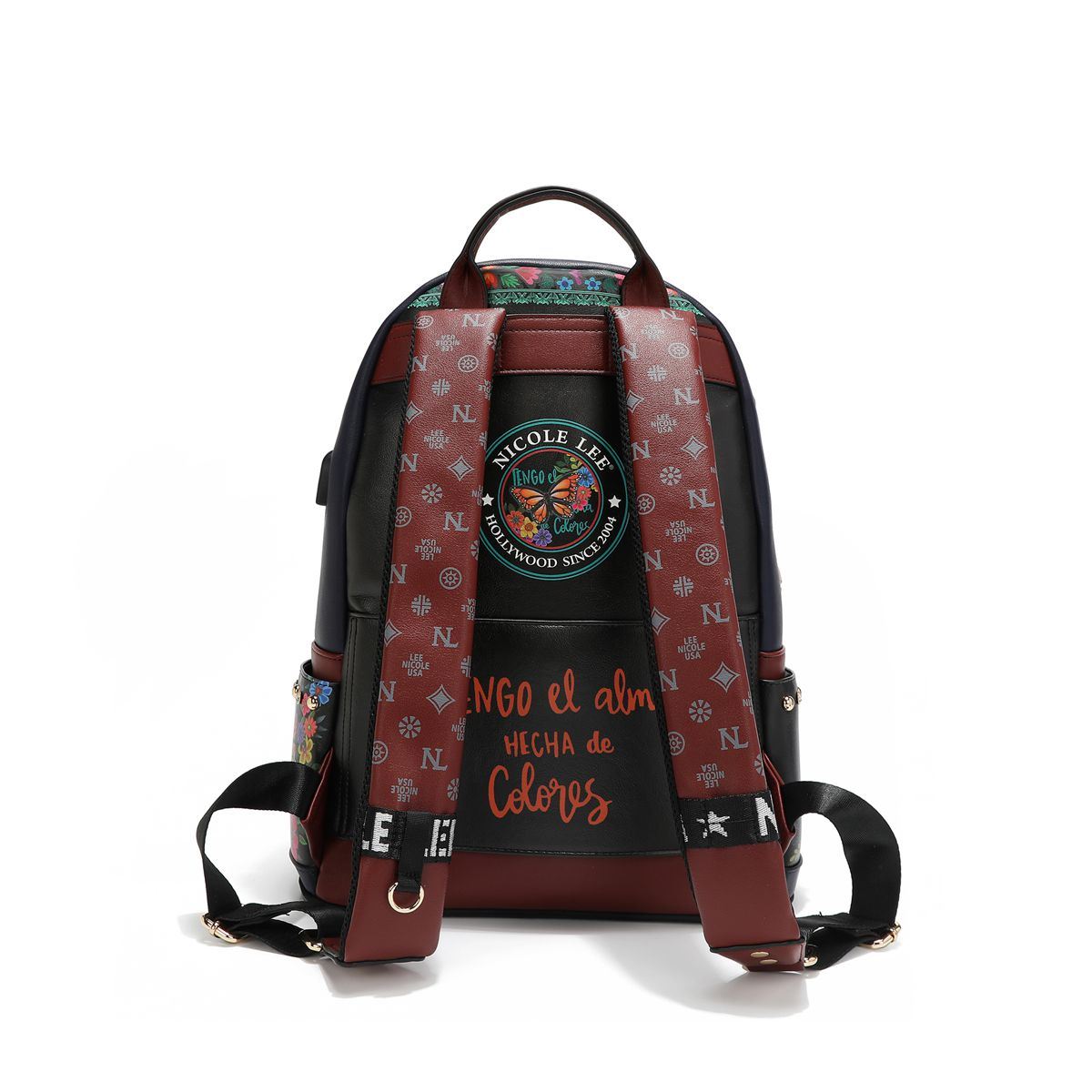 Mochila Alma de Colores Nicole Lee Negra para Mujer