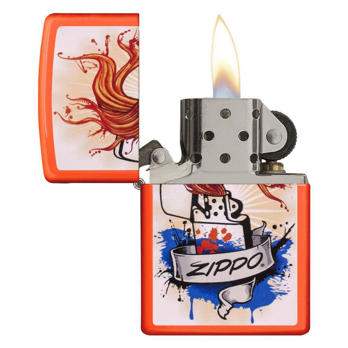 Encendedor Zippo Splash Naranja