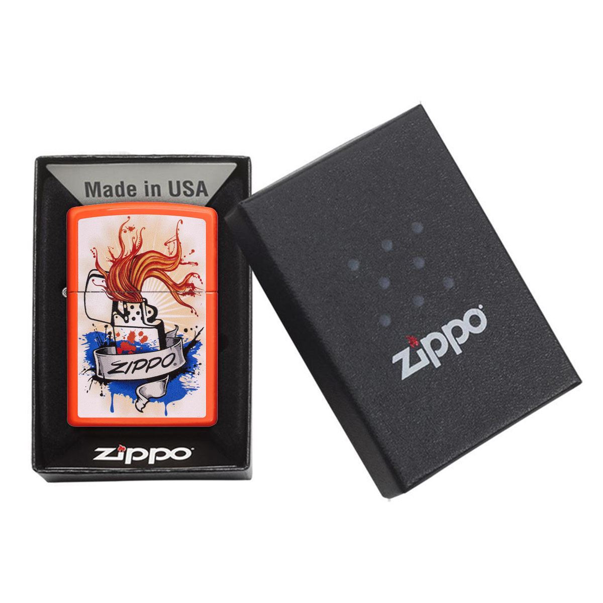 Encendedor Zippo Splash Naranja