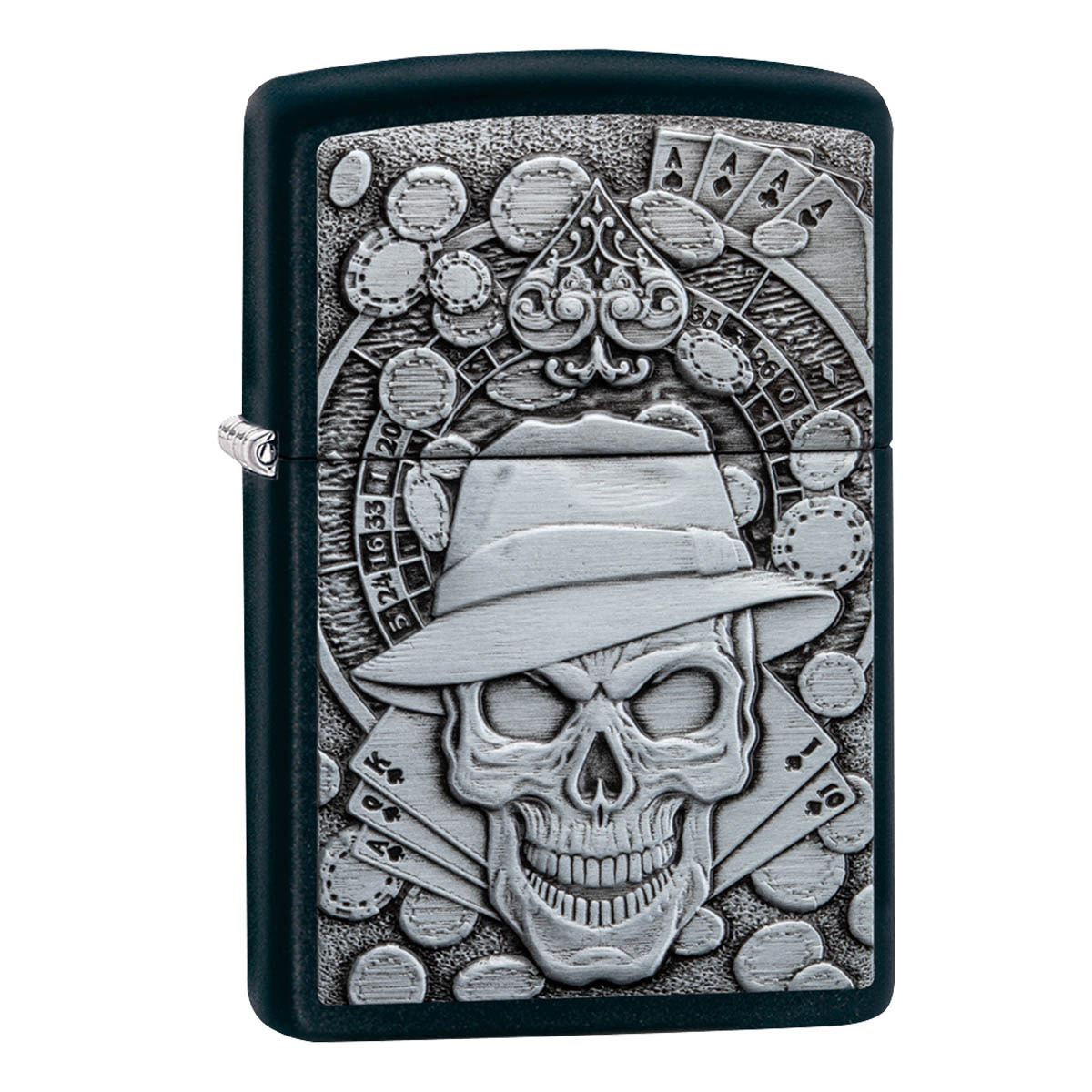 ENCENDEDOR ZIPPO NEGRO MATE EMBLEMA