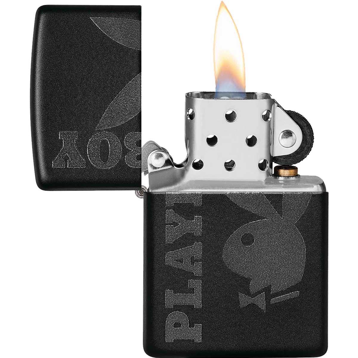 Encendedor Zippo negro mate logo Play boy