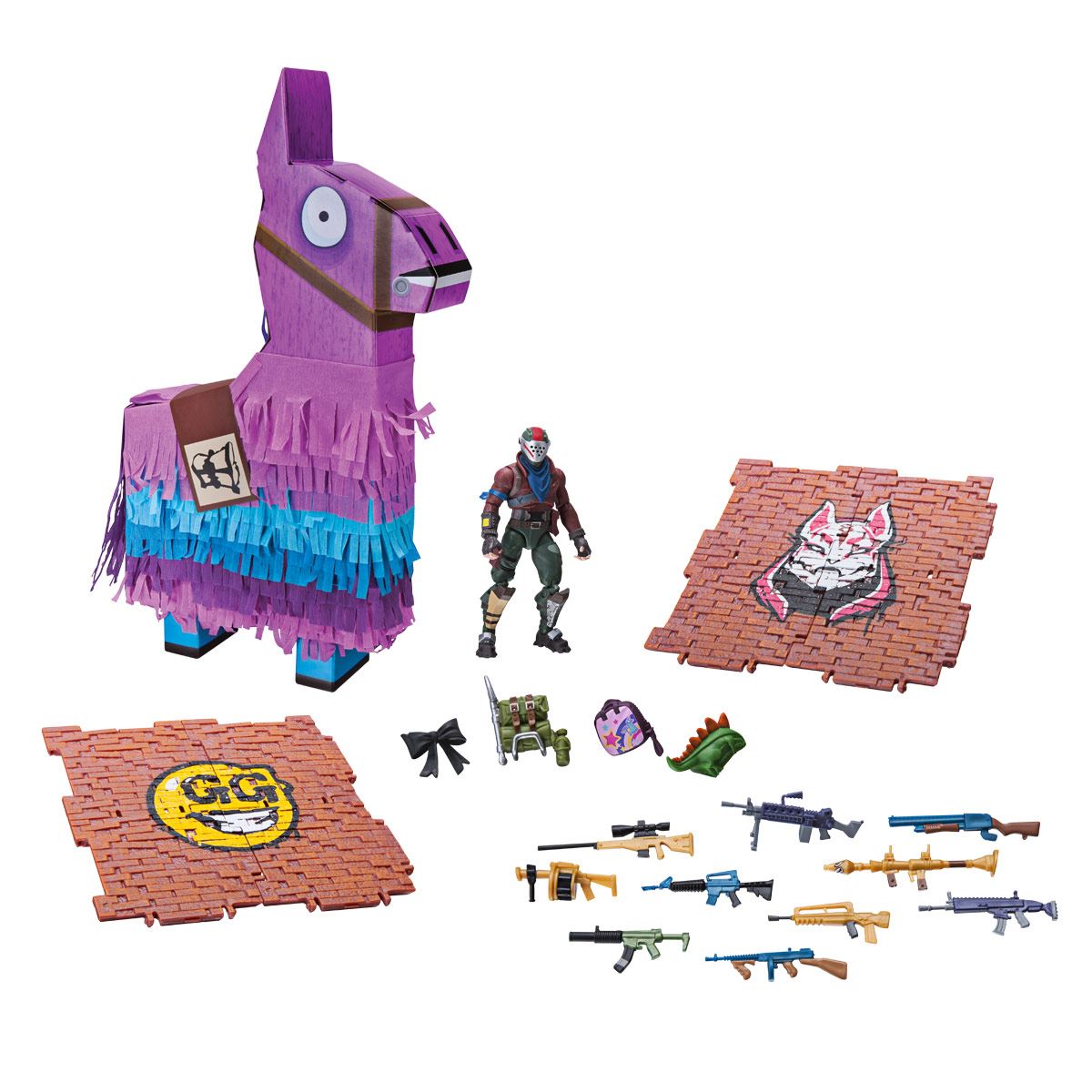 Llama Piñata con Figura de Rust Lord y Accesorios Fortnite