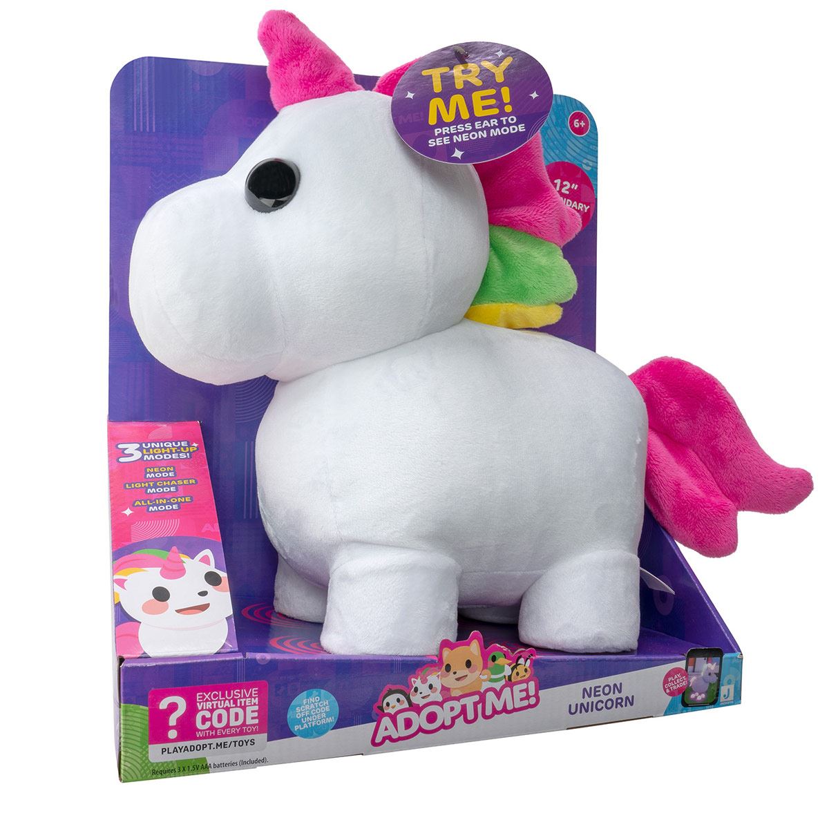 Peluche Unicornio con Luces Adopt Me