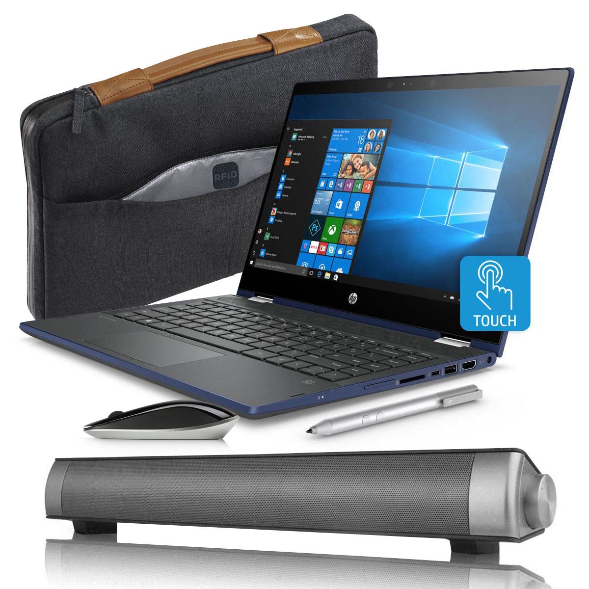 Paquete Laptop Hp X360 14-Cd0084Lmlass