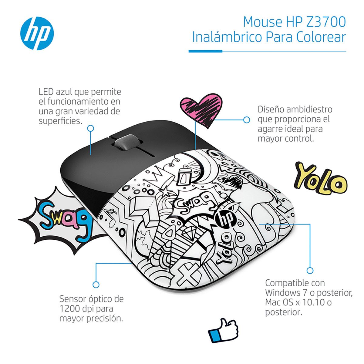Mouse HP Z3700 Color