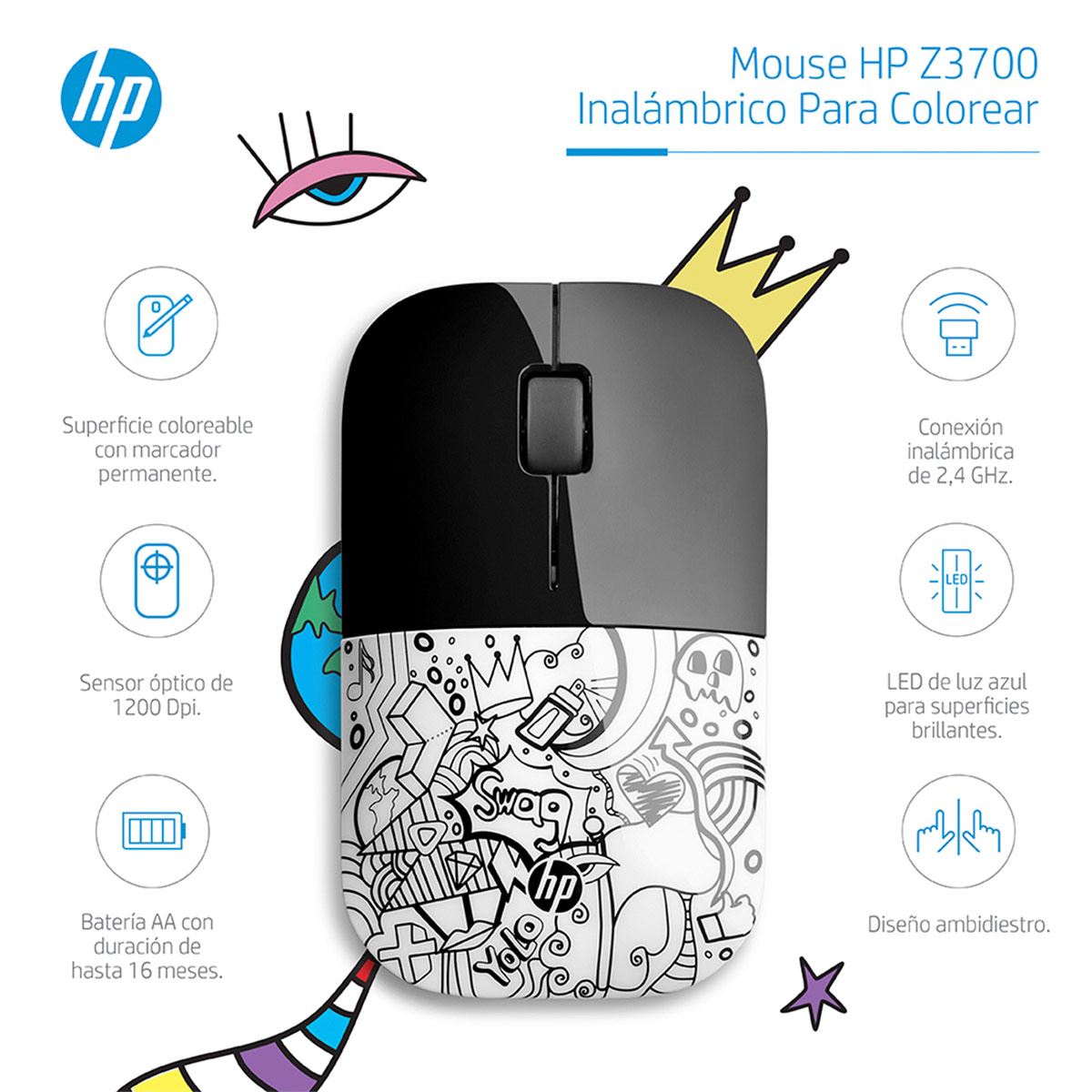 Mouse HP Z3700 Color