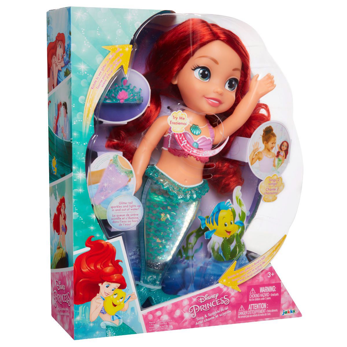 Disney Princess Muñeca Ariel Sing & Sparkle