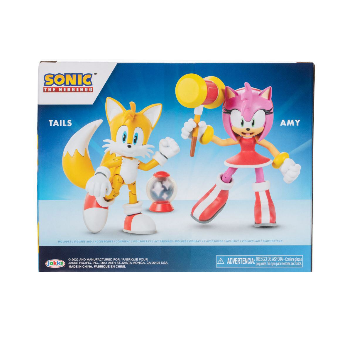 Tails& Amy 2 pack Modern Juego de Figuras 4"