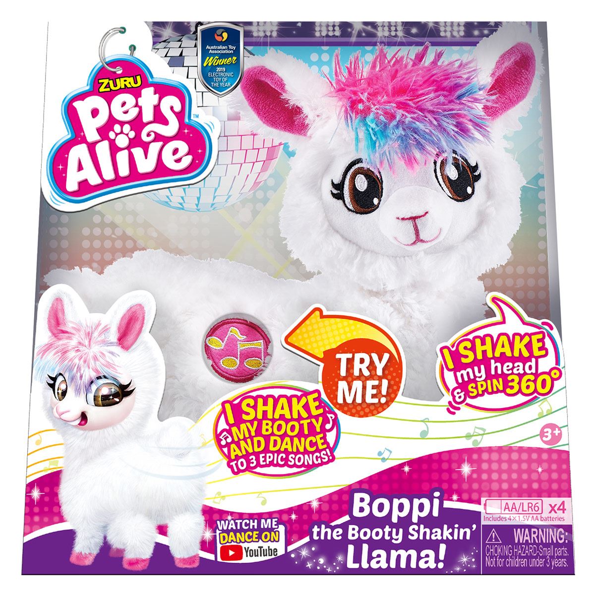 Peluche Boopi Llama Bailarina Zuru Pets Alive