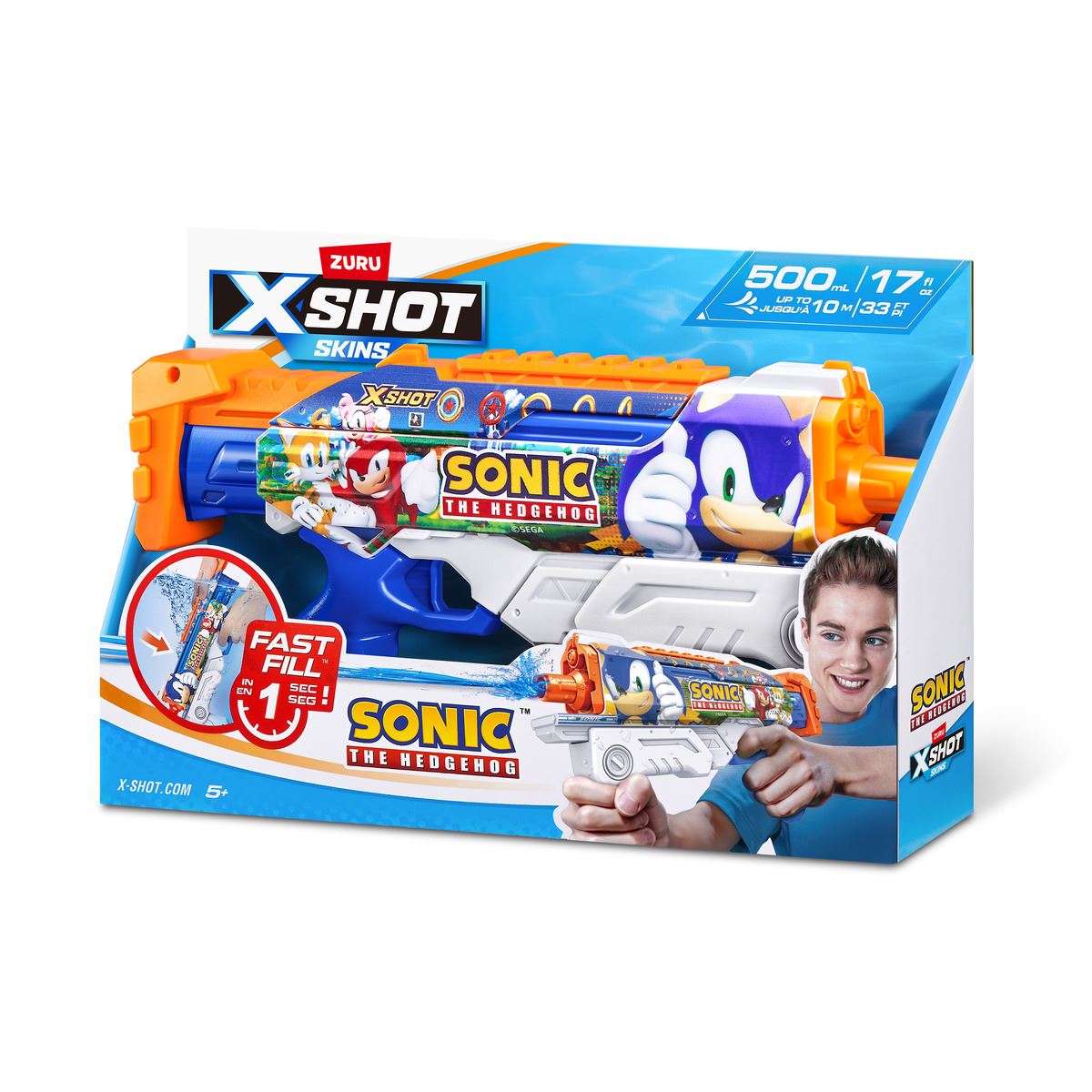 Pistola de Agua X-Shot Skins Sonic The Hedgehog de Zuru