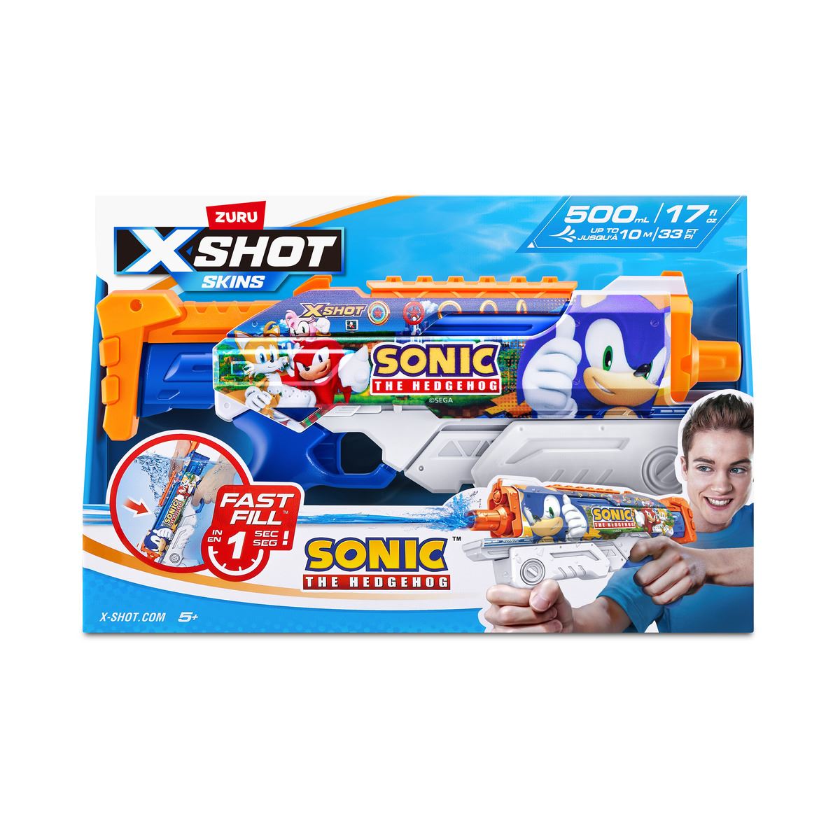 Pistola de Agua X-Shot Skins Sonic The Hedgehog de Zuru