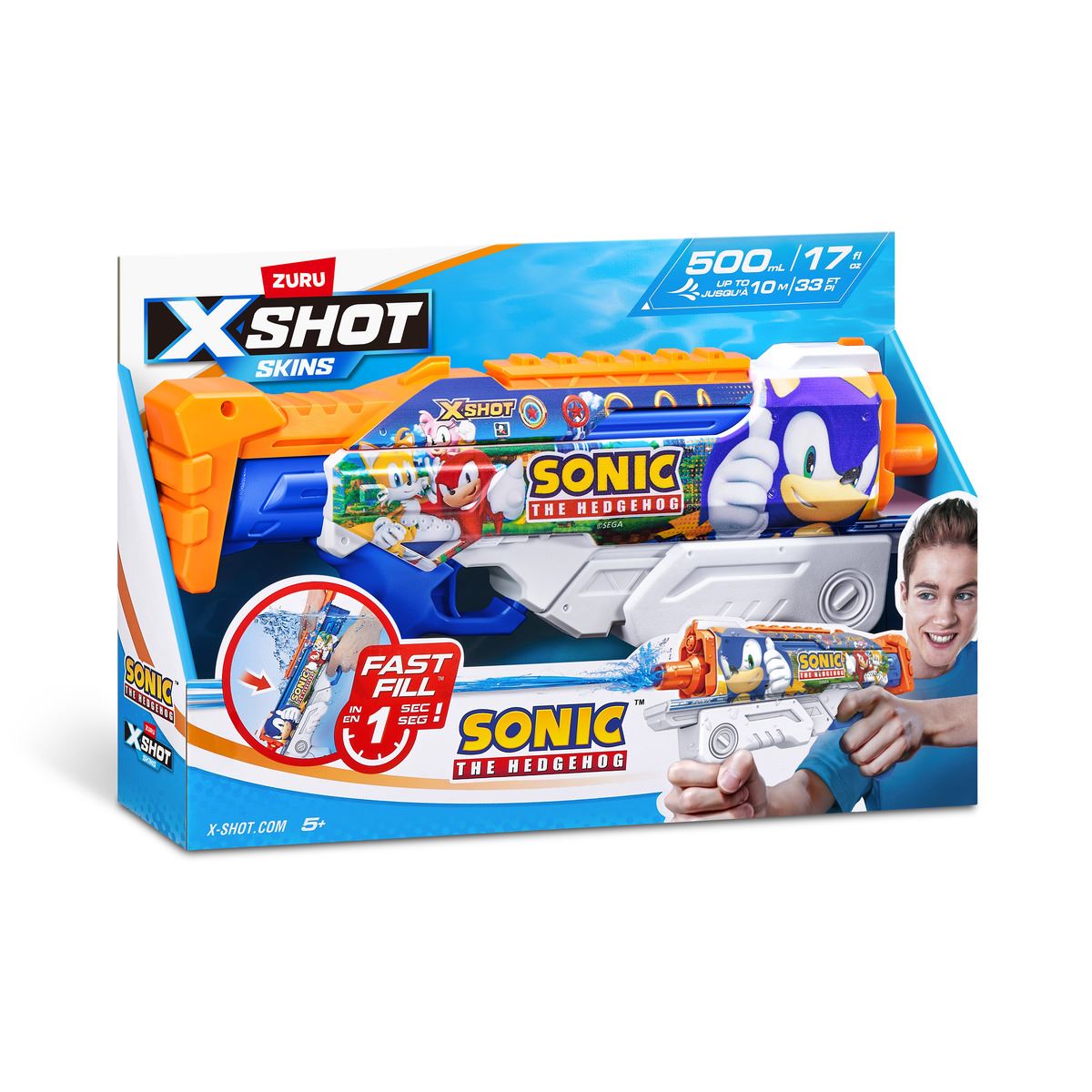 Pistola de Agua X-Shot Skins Sonic The Hedgehog de Zuru