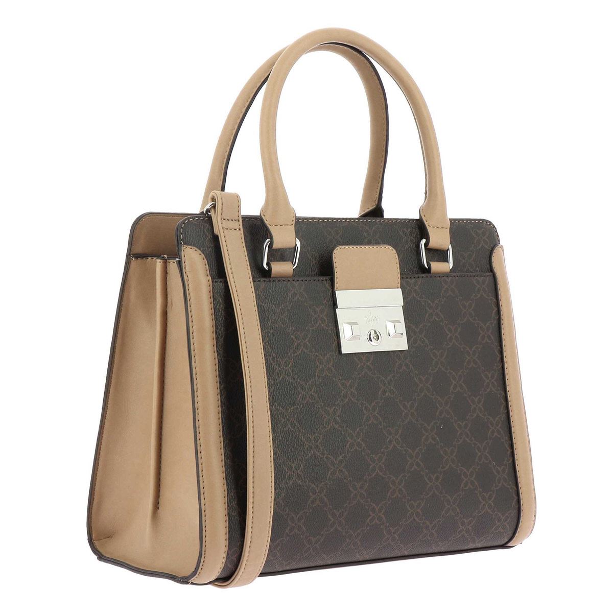 Bolso Nine West satchel caf&#233;