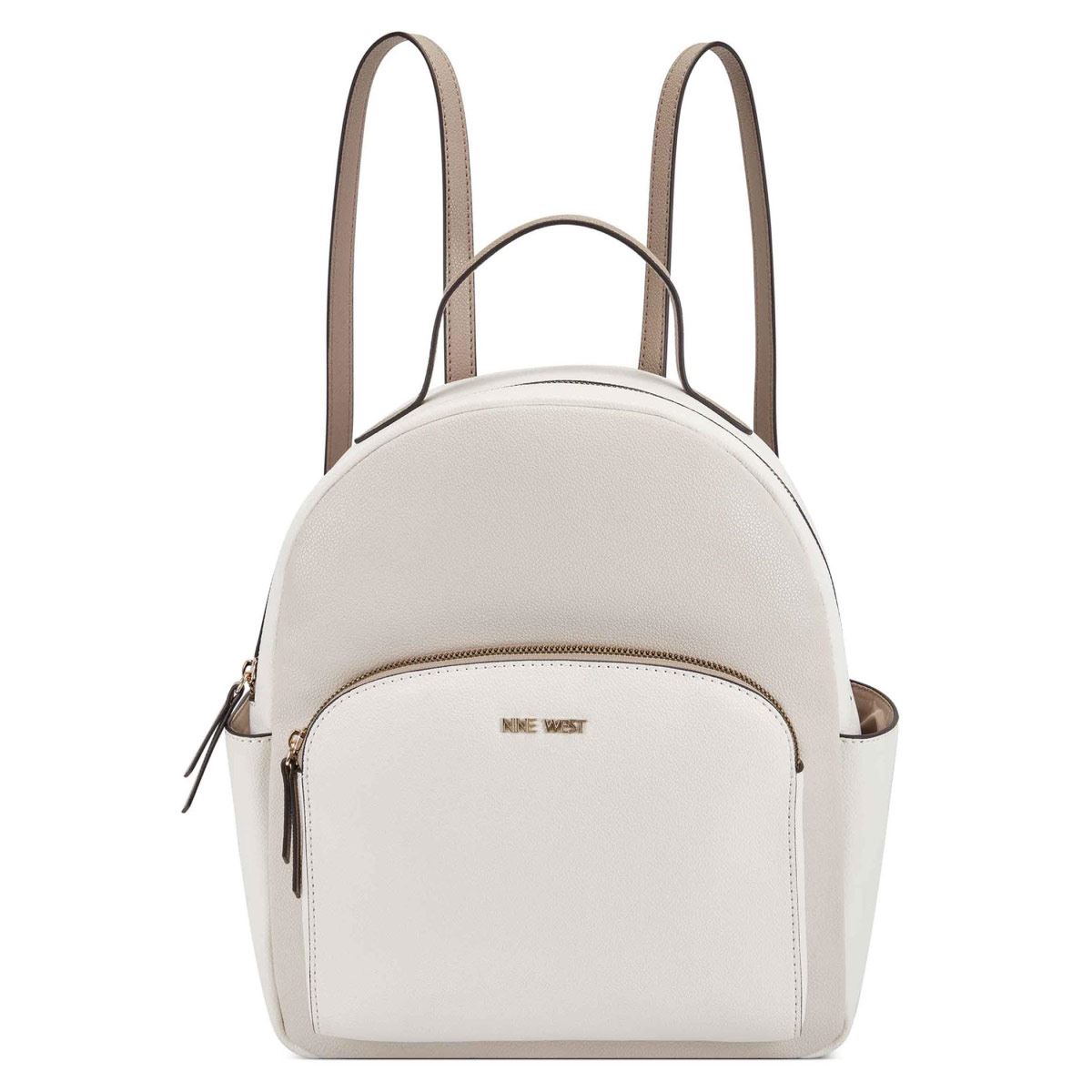 Backpack Nine West color marfil/multicolor Modelo NGX545431
