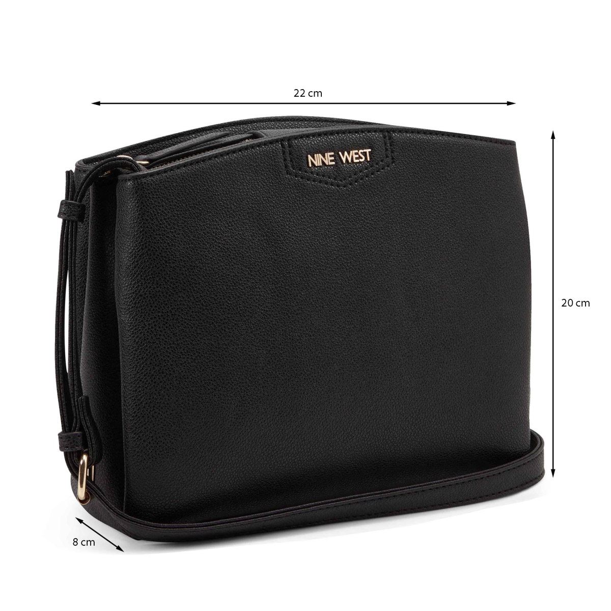 Bolsa cross body Nine West color negro Modelo NGX550770