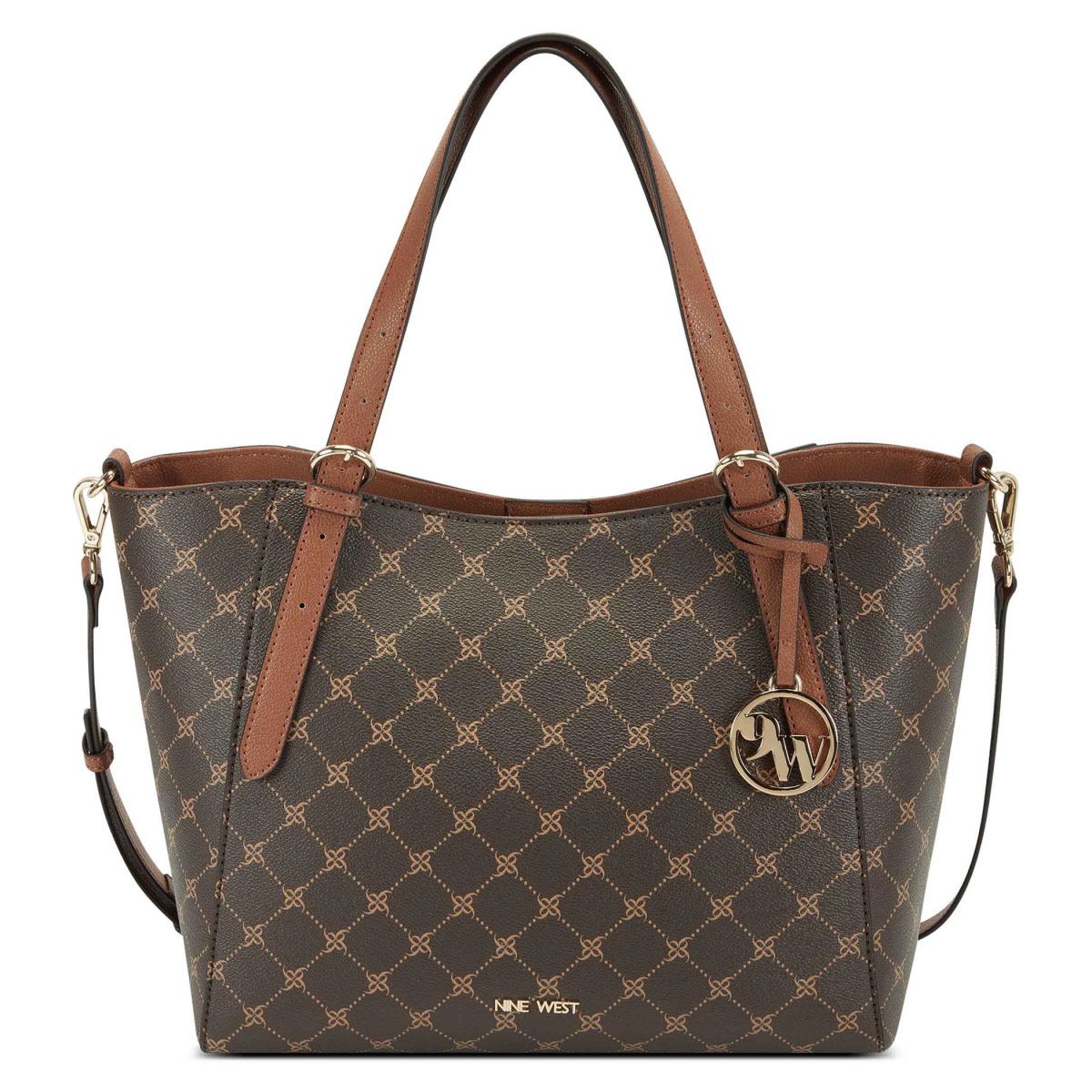 Bolsa tote Nine West color cafe/tan Modelo NLX522822