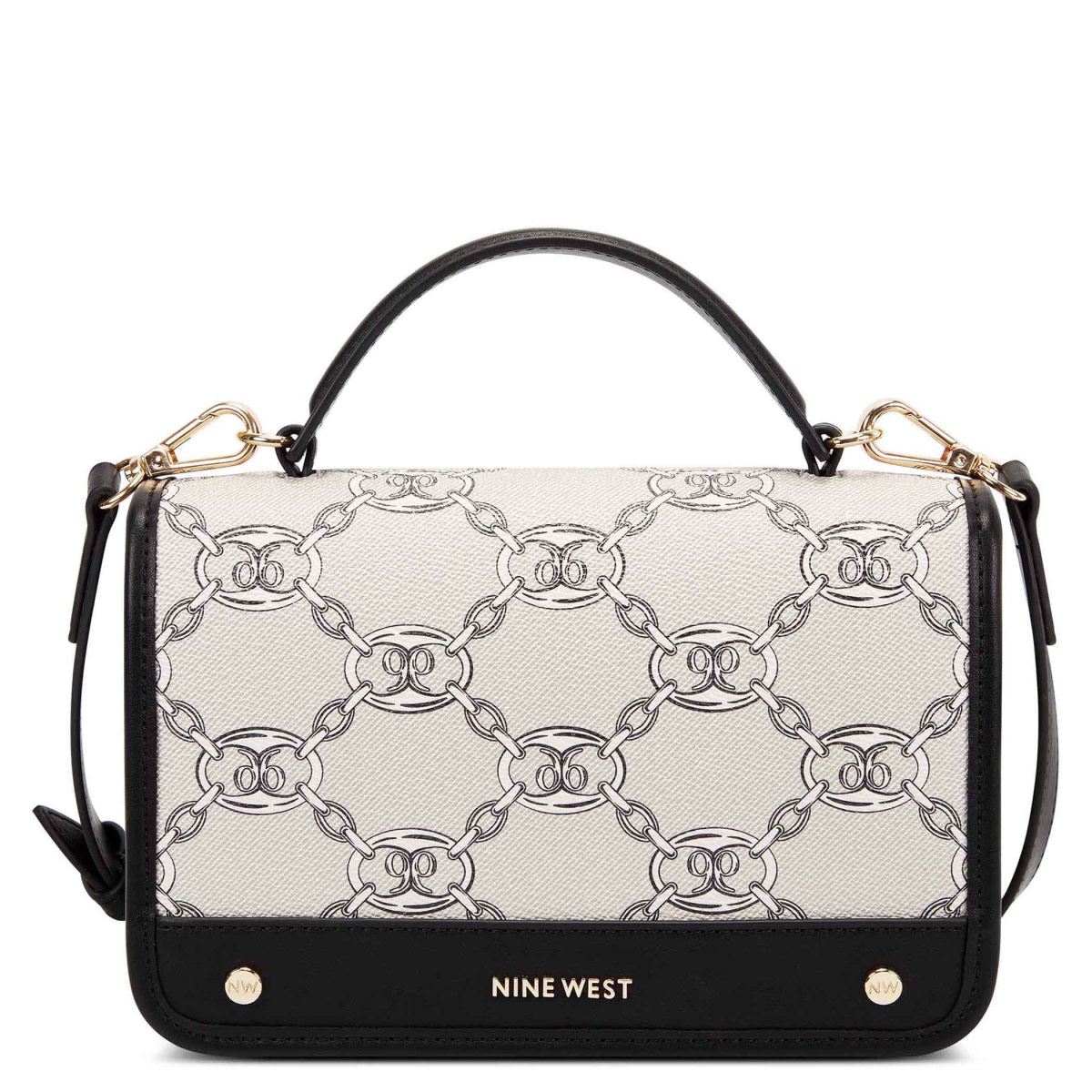 Bolsa Nine West crossbody color gris/negro modelo NCL125421 Bolsa Nine West crossbody color gris/negro modelo NCL125421