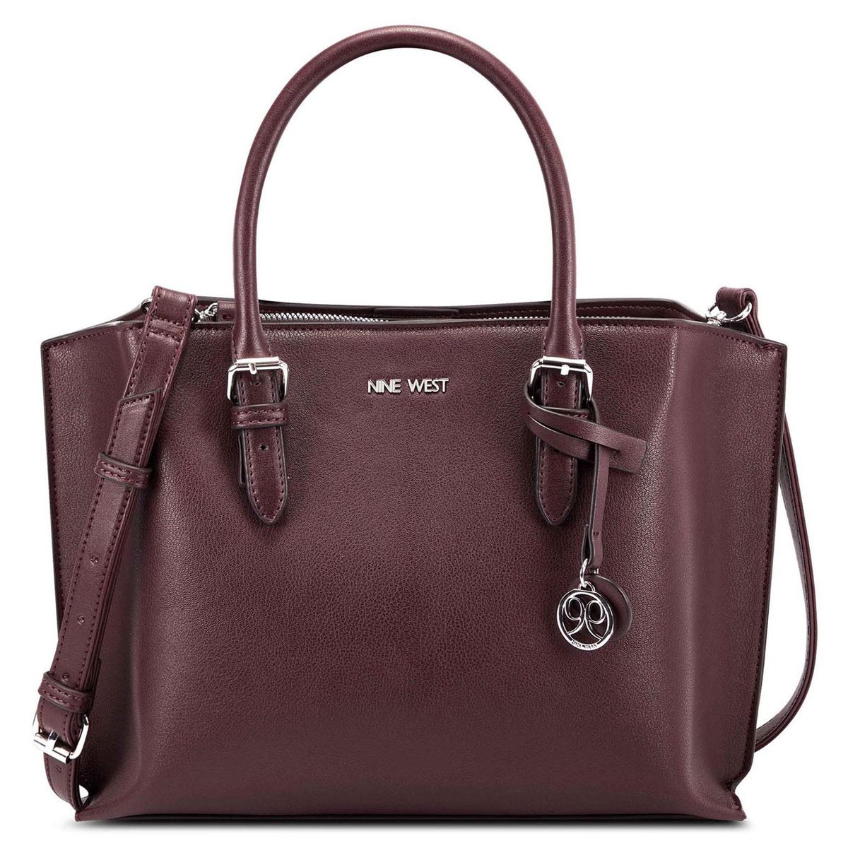 Bolsa Nine West Satchel color vino