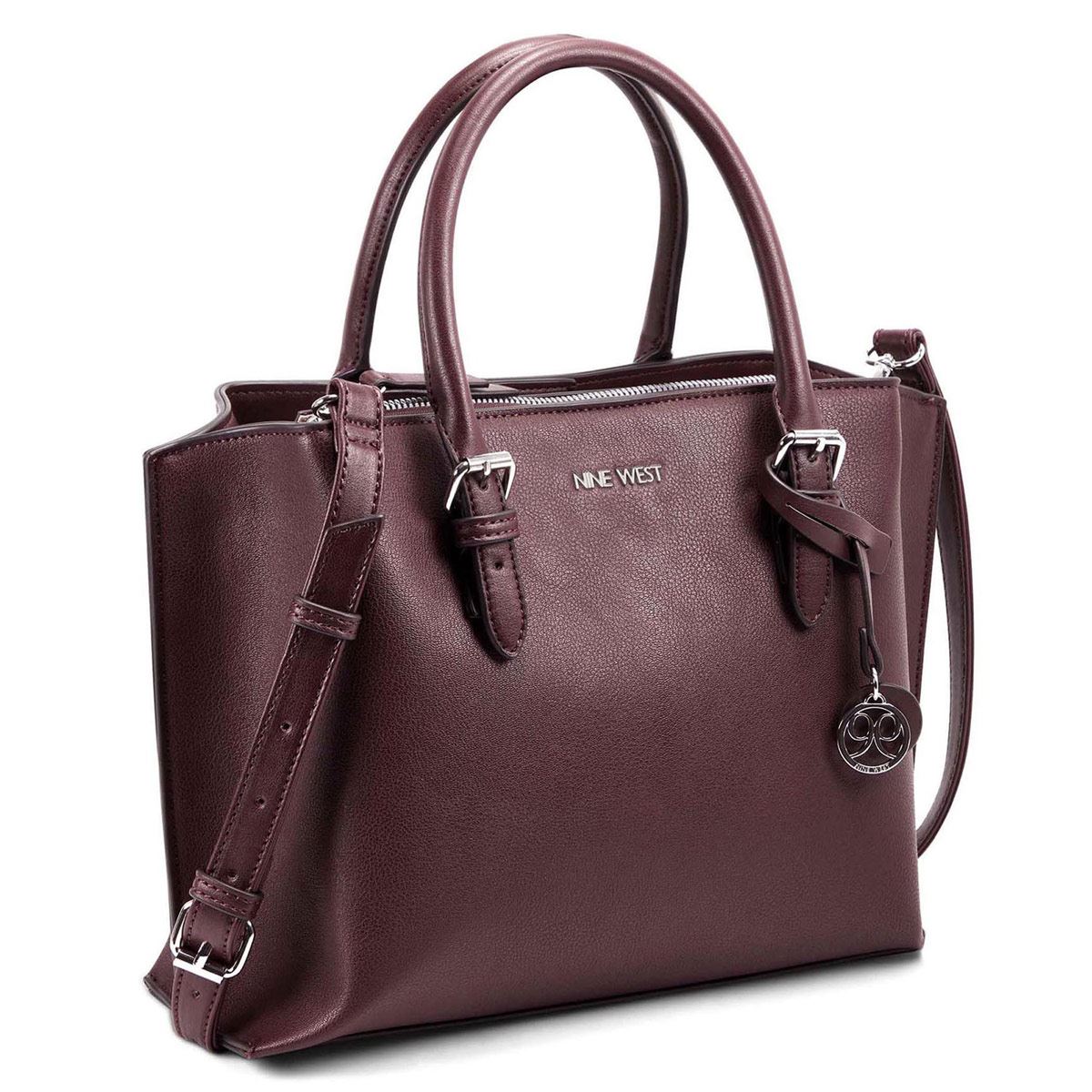 Bolsa Nine West Satchel color vino