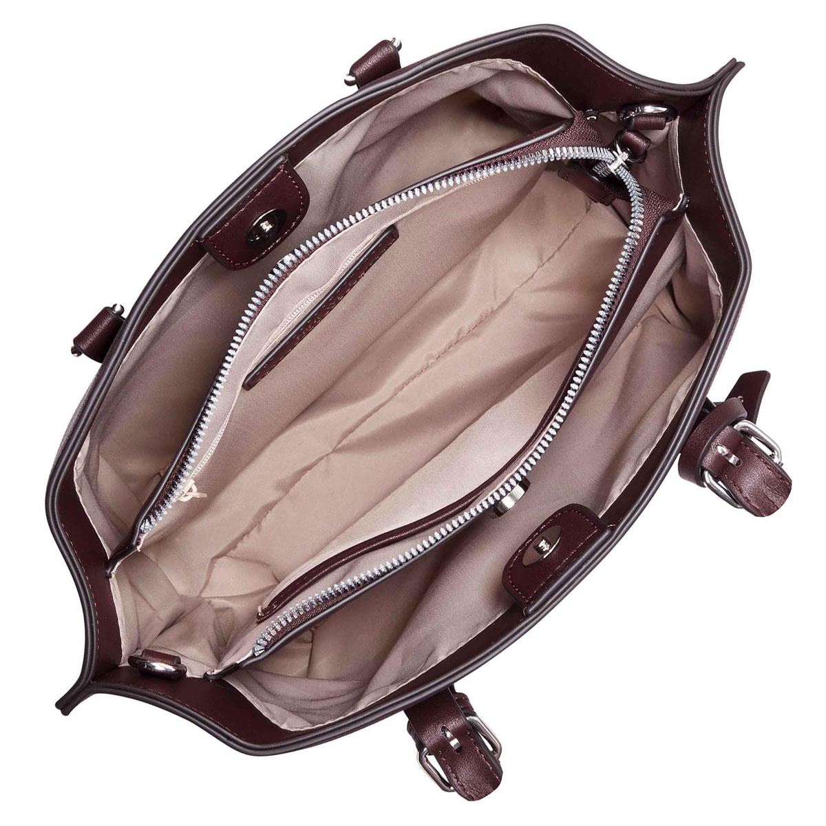 Bolsa Nine West Satchel color vino