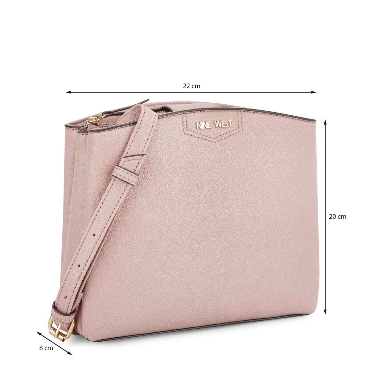 Bolsa cross body Nine west color rosa Modelo NGX550770