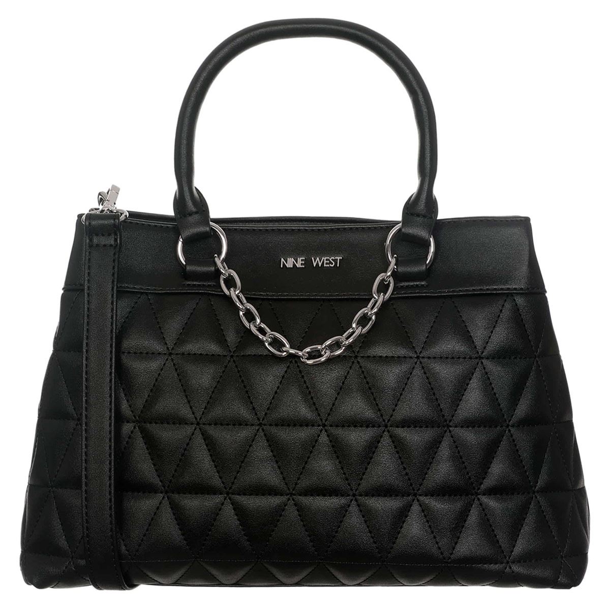 Bolsa satchel Nine west color Negro