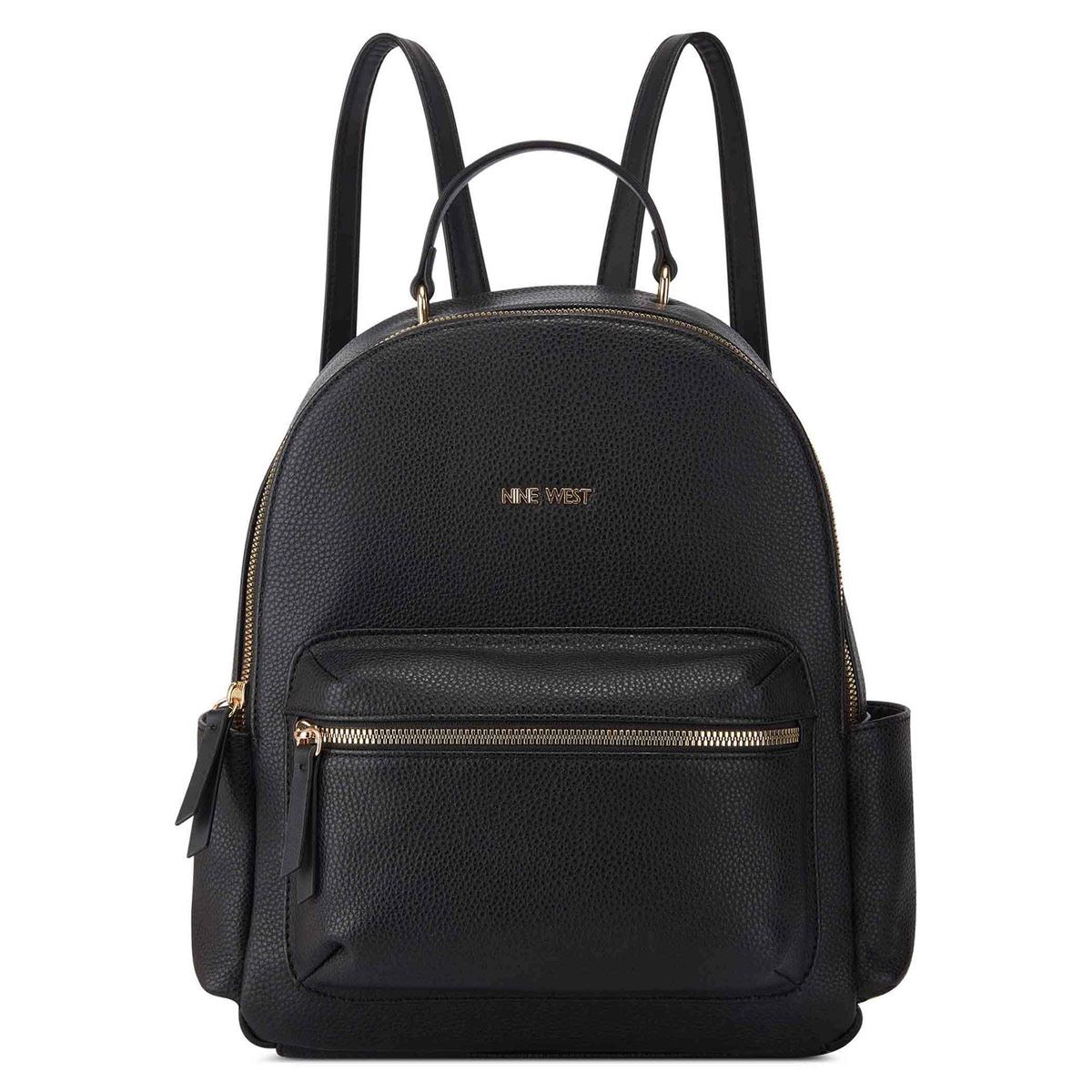 Nine West Zaino Milenia Medium - Borsa A Tracolla Donna In Pelle Nera, Design Alla Moda, Chiusura Con Cerniera, Tracolla Regolabile, Fodera In Misto Cotone, Perfetto Per Viaggi E Uso Quotidiano