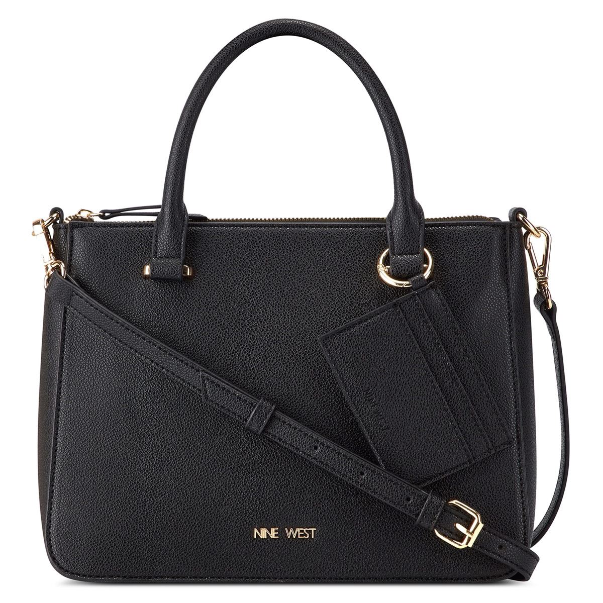 Bolsa satchel Nine west color Negro