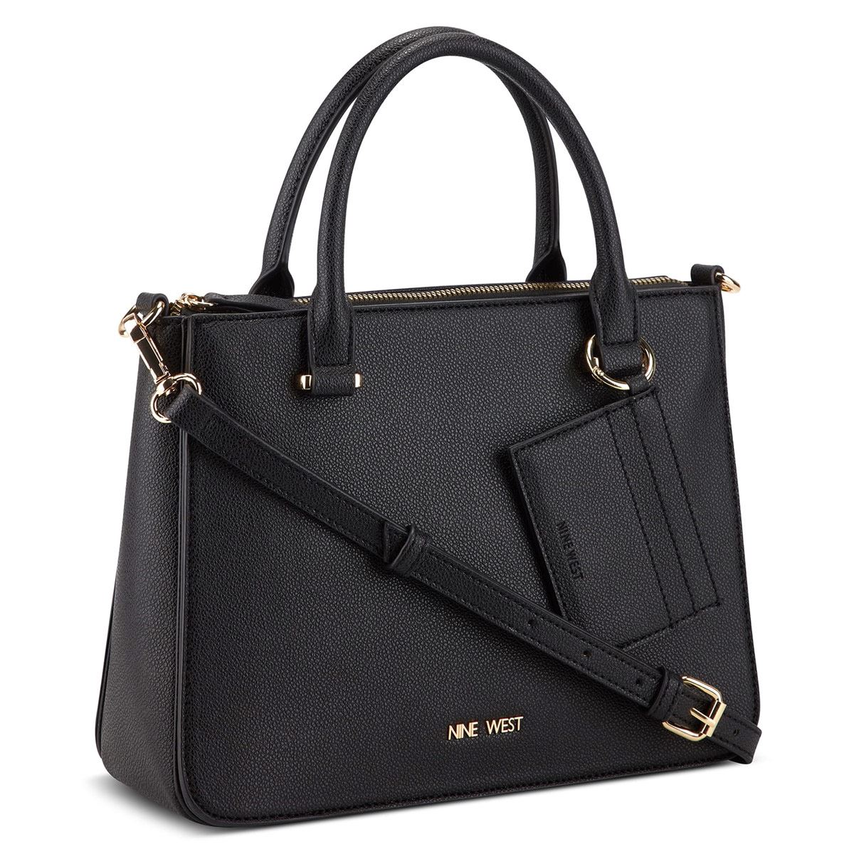 Bolsa satchel Nine west color Negro