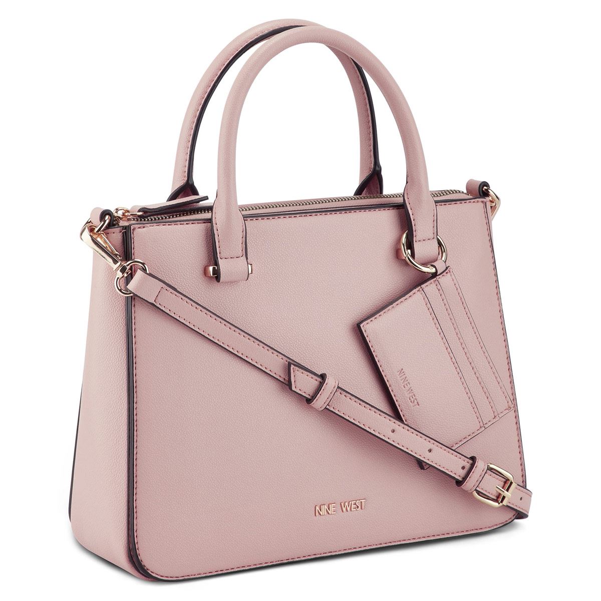 Bolsa satchel Nine west color Rosa Pálido