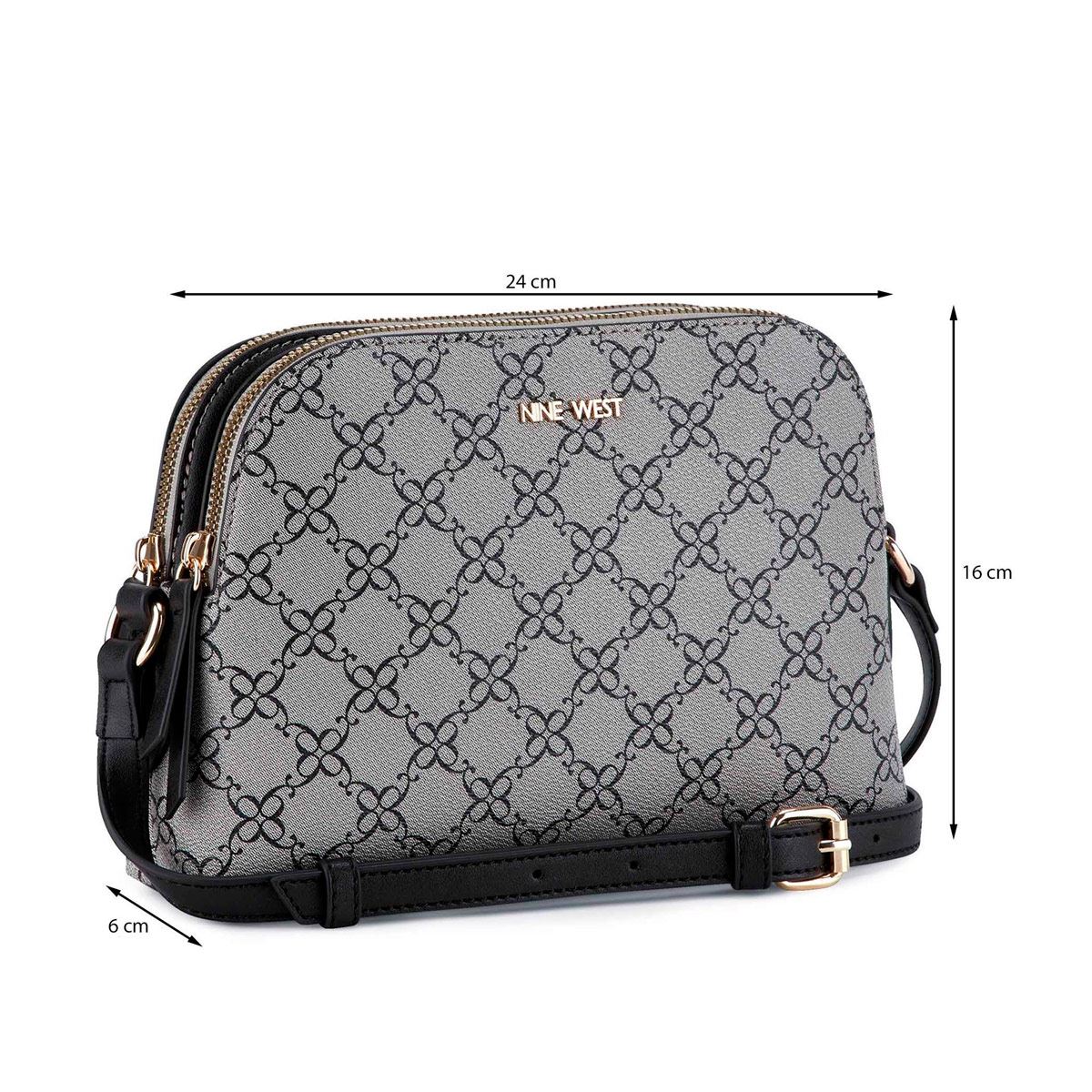 Bolsa Nine West cross body color Gris para mujer