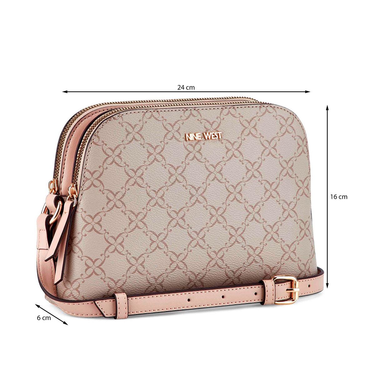 Bolsa Nine West cross body color Beige para mujer