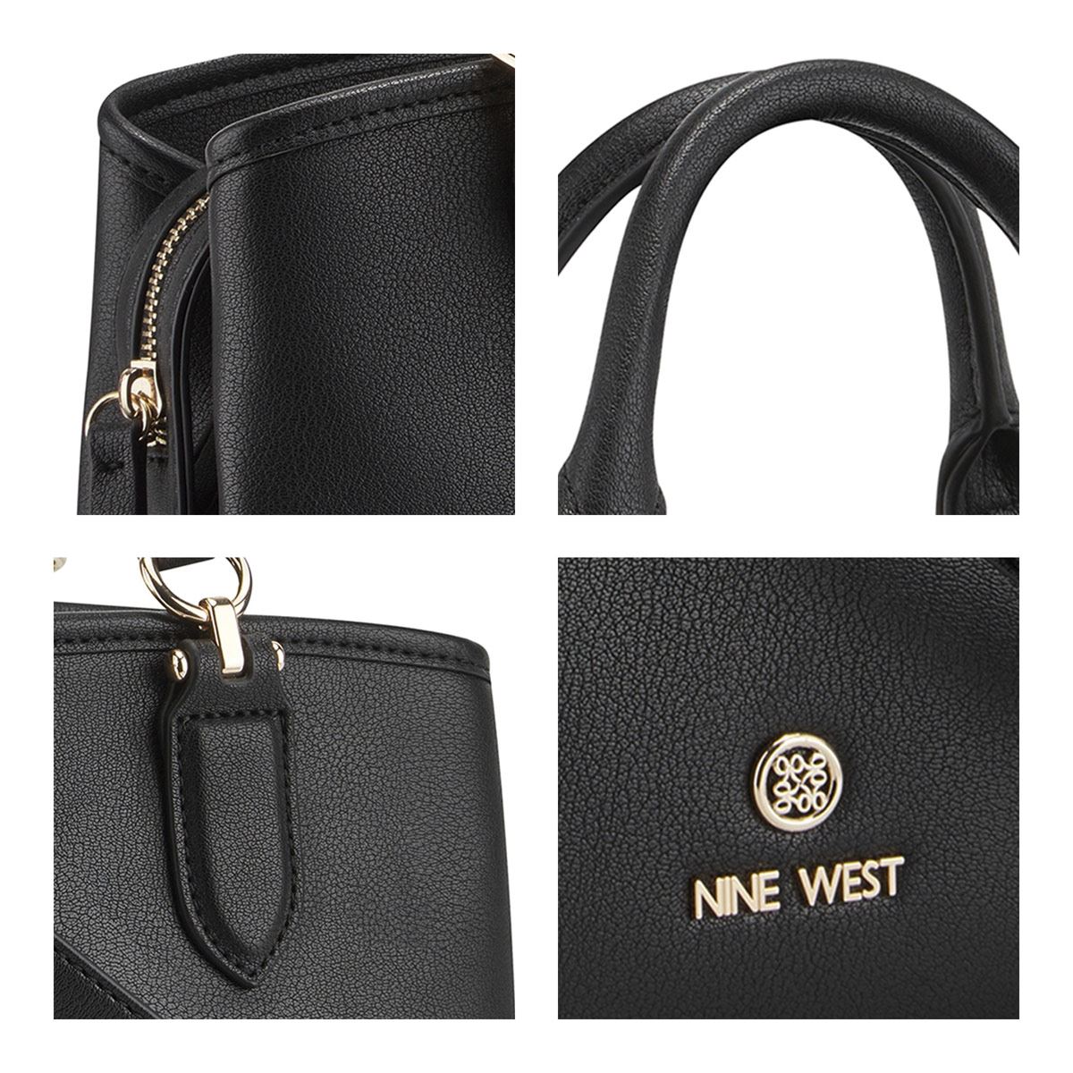 Bolsa satchel color Negro para mujer Nine West