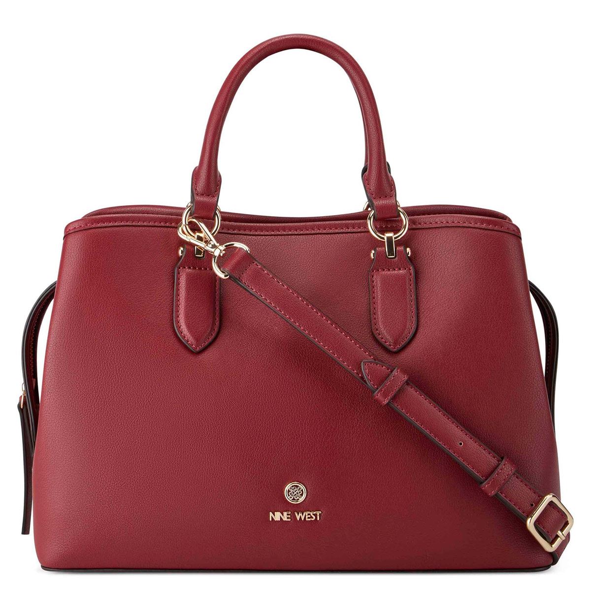 Bolsa satchel color Vino para mujer NINE WEST