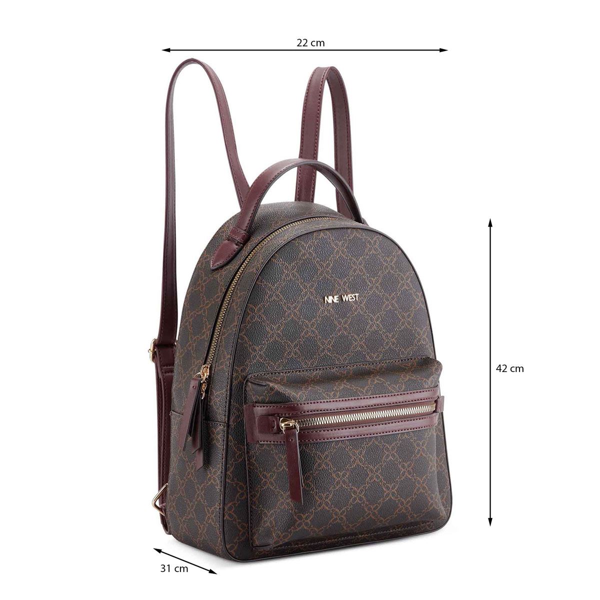 Mochila color Cafe/Vino para mujer NINE WEST