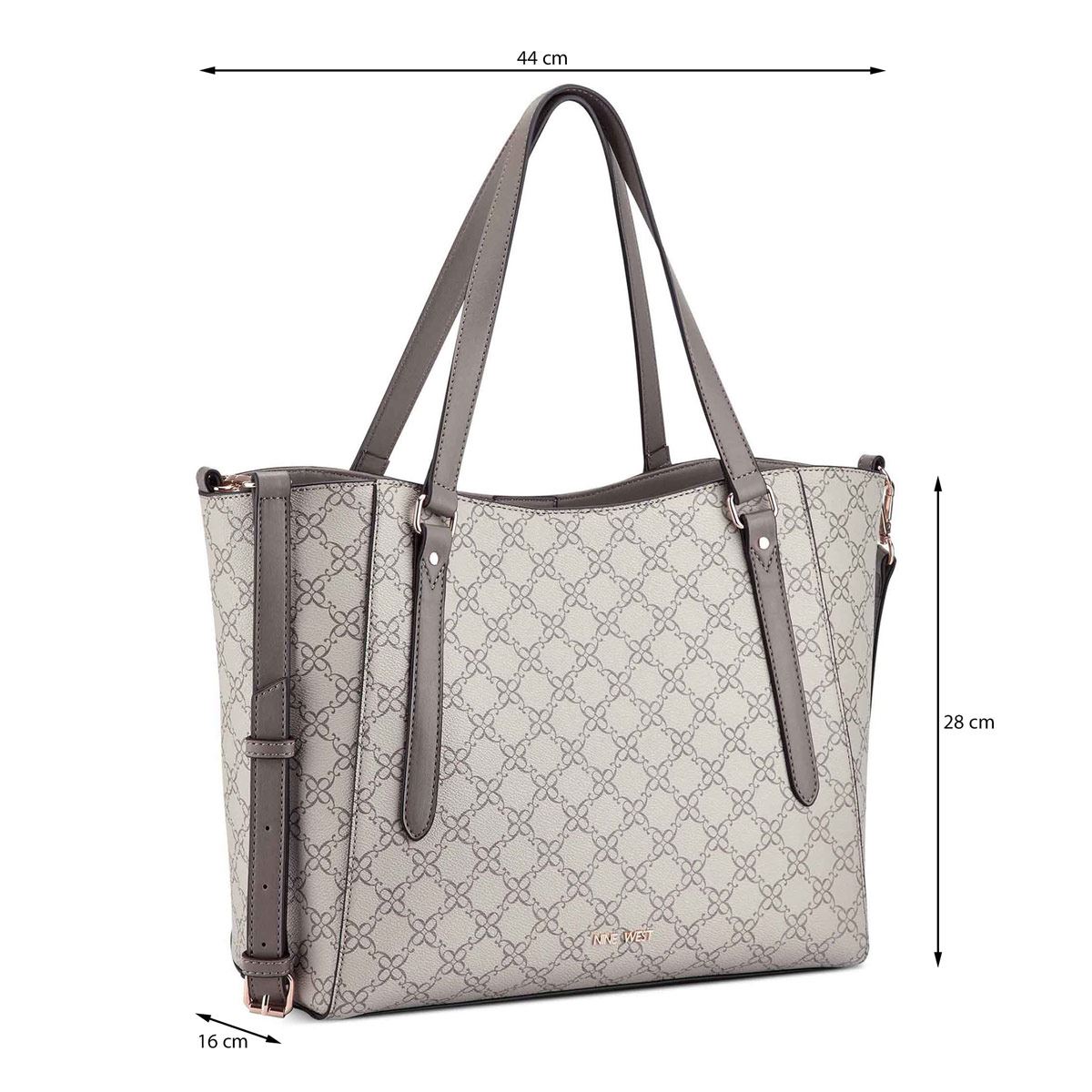Nine West Colby Satchel Bone Floral Talla única, Bone Floral