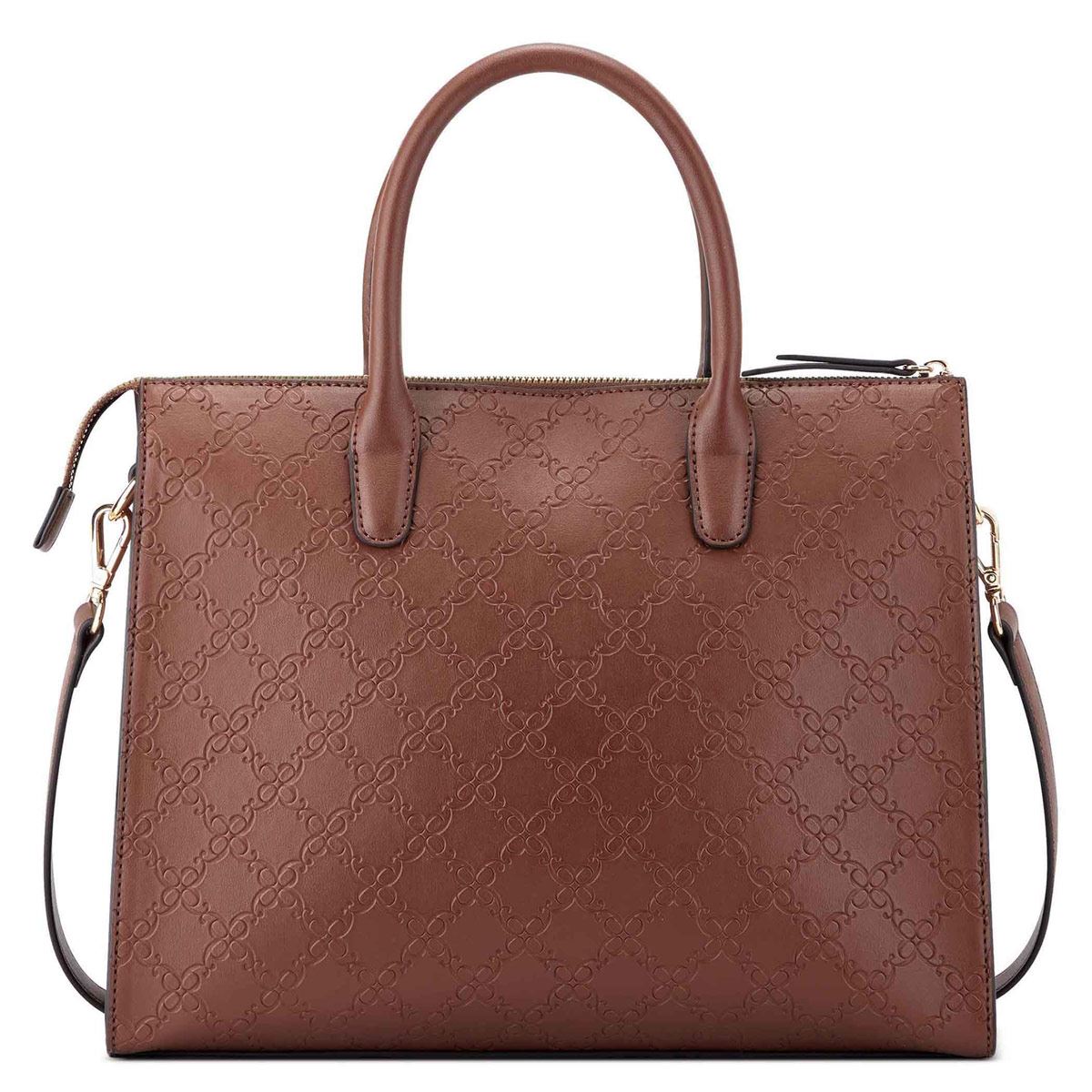 Bolsa satchel color Cafe para mujer NINE WEST