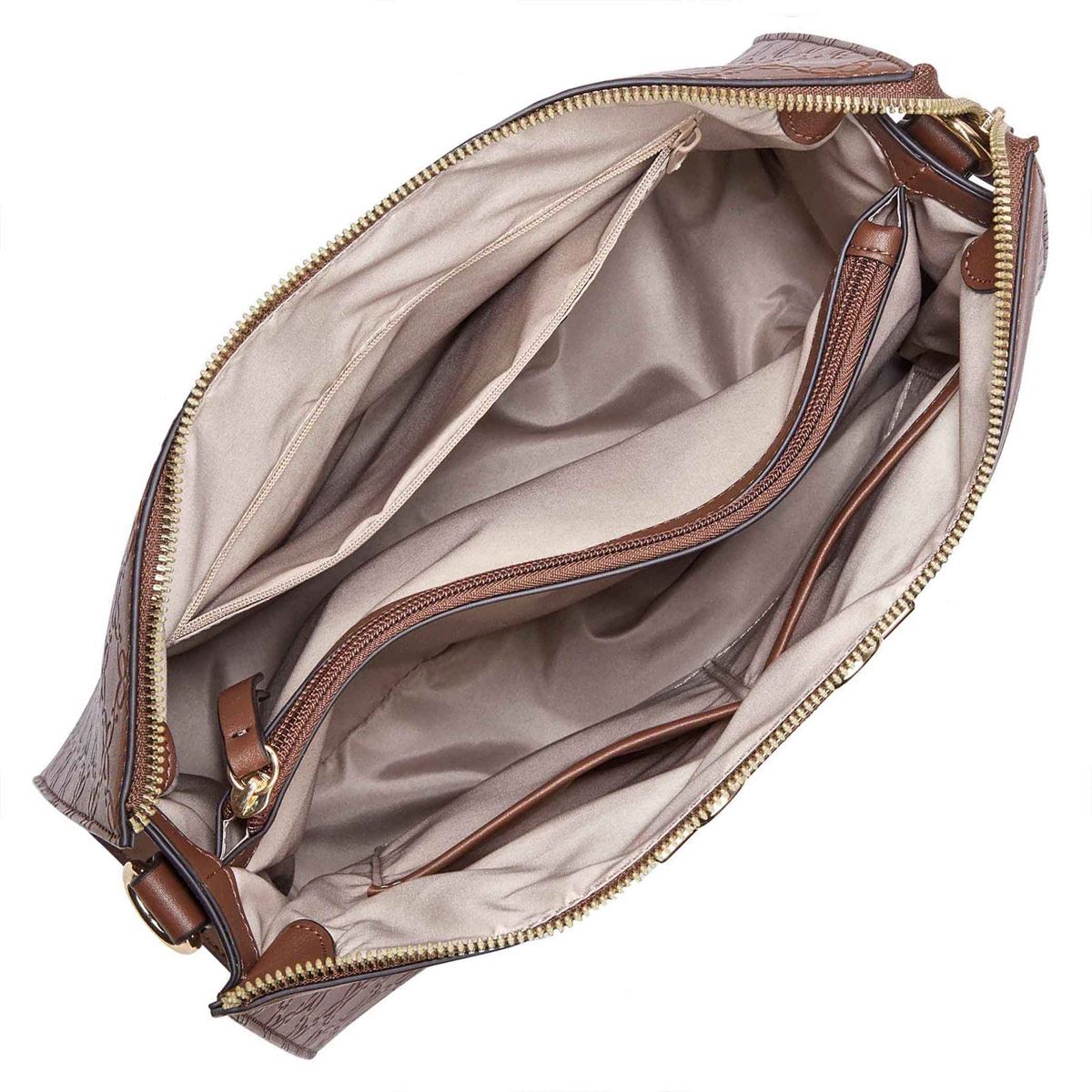 Bolsa satchel color Cafe para mujer NINE WEST