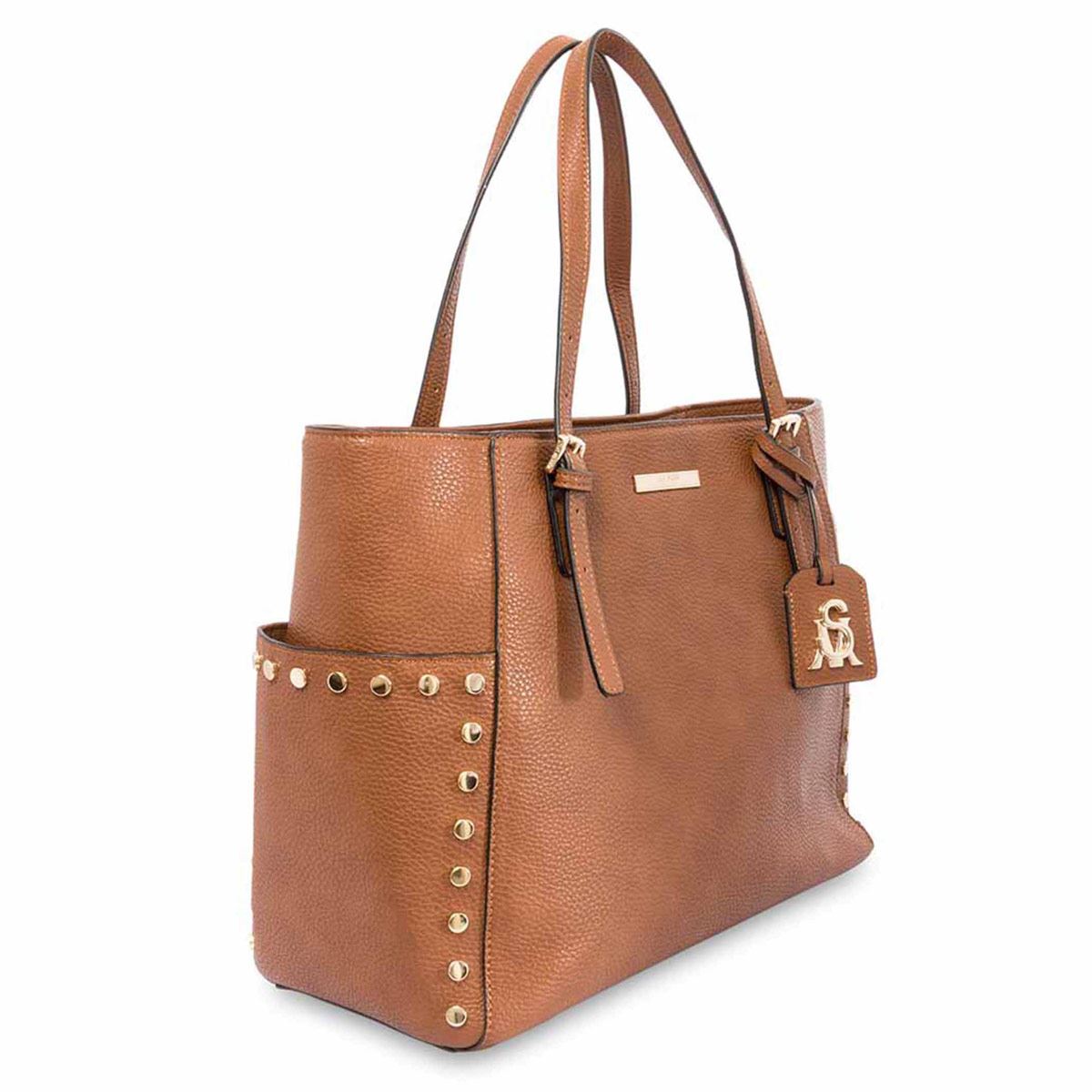 Bolso tote Steve Madden coñac con bolso desprendible