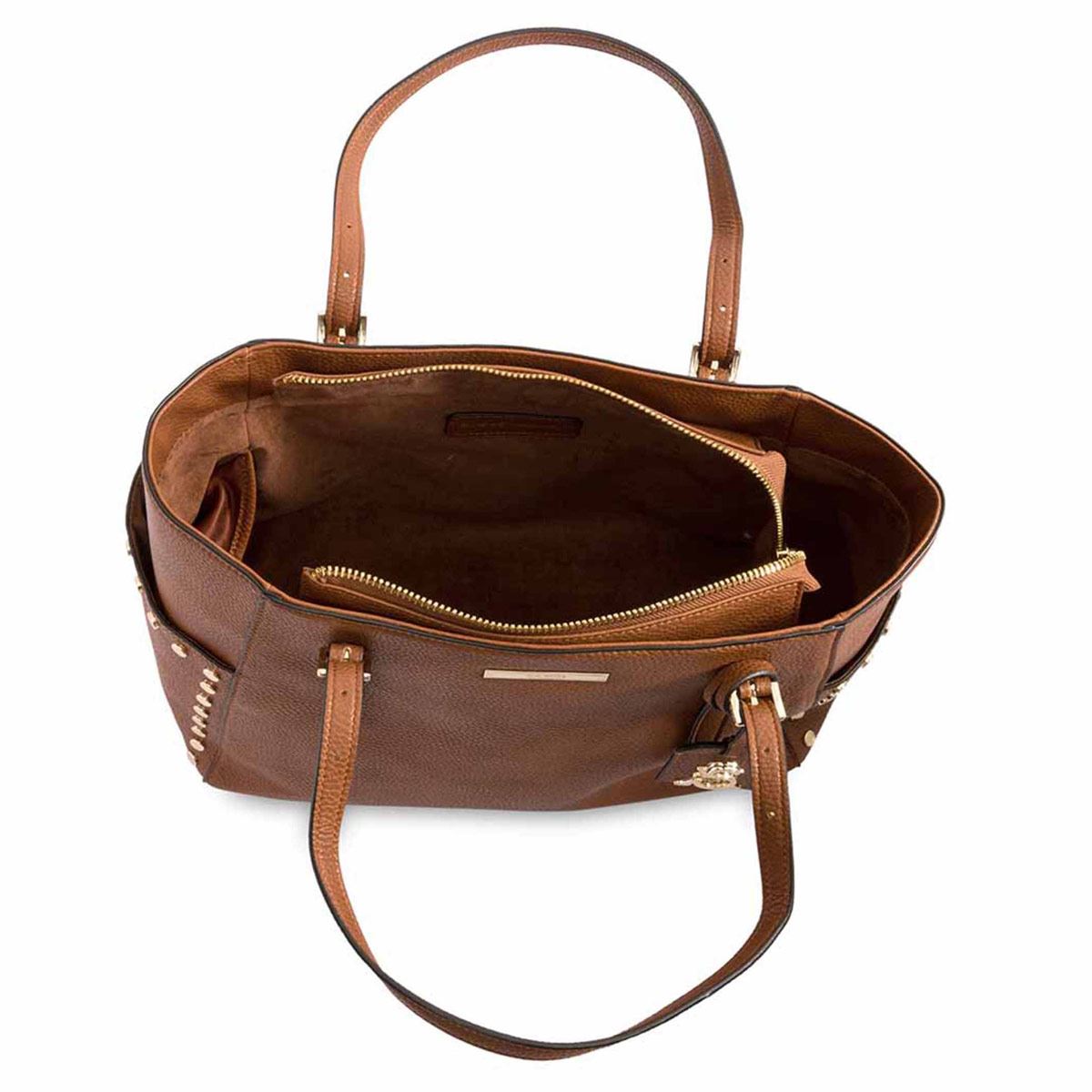 Bolso tote Steve Madden coñac con bolso desprendible