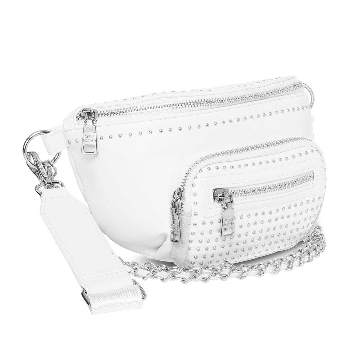 Cangurera Steve Madden blanco bstud