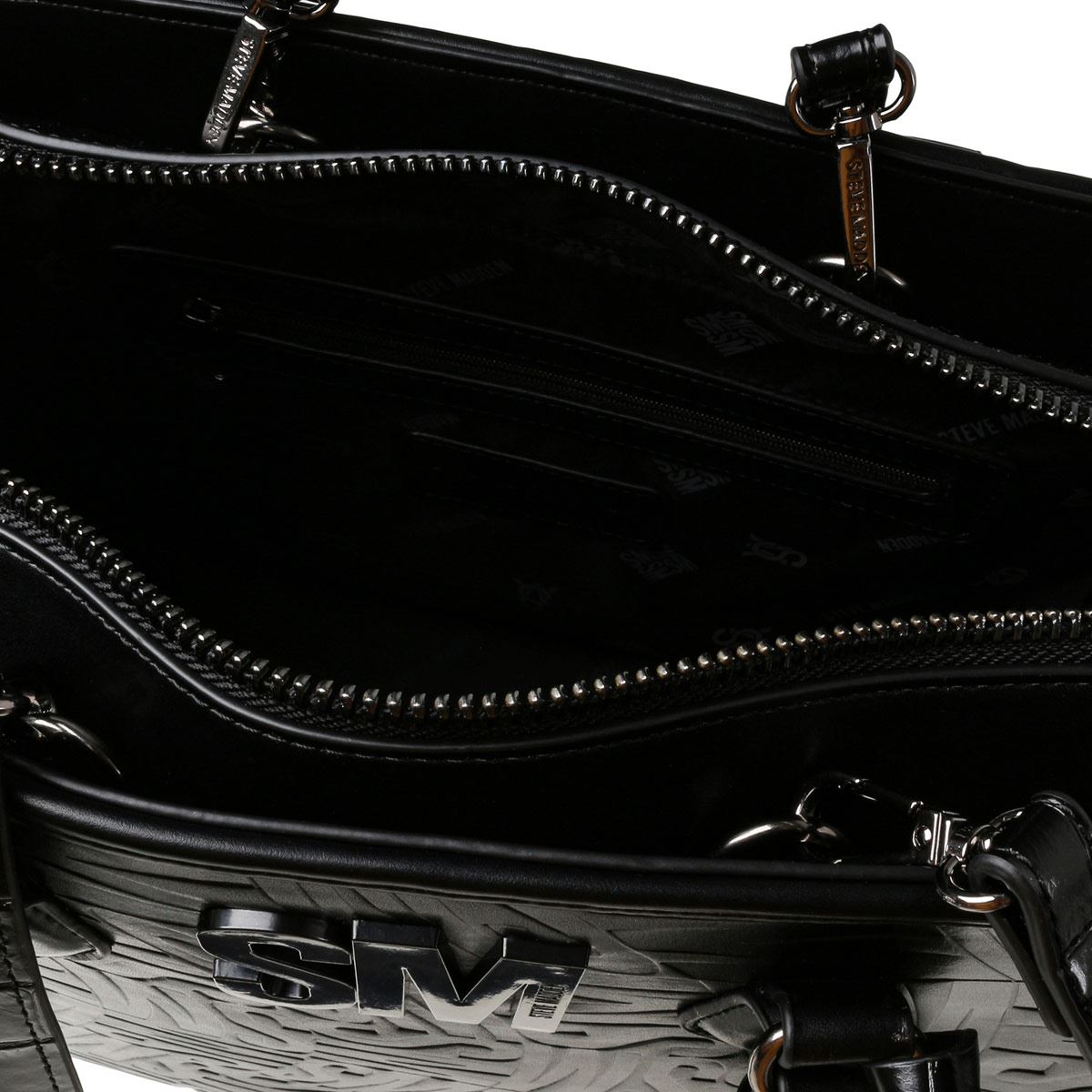 Bolsa Steve Madden tote color negro bscope blkfa bscope