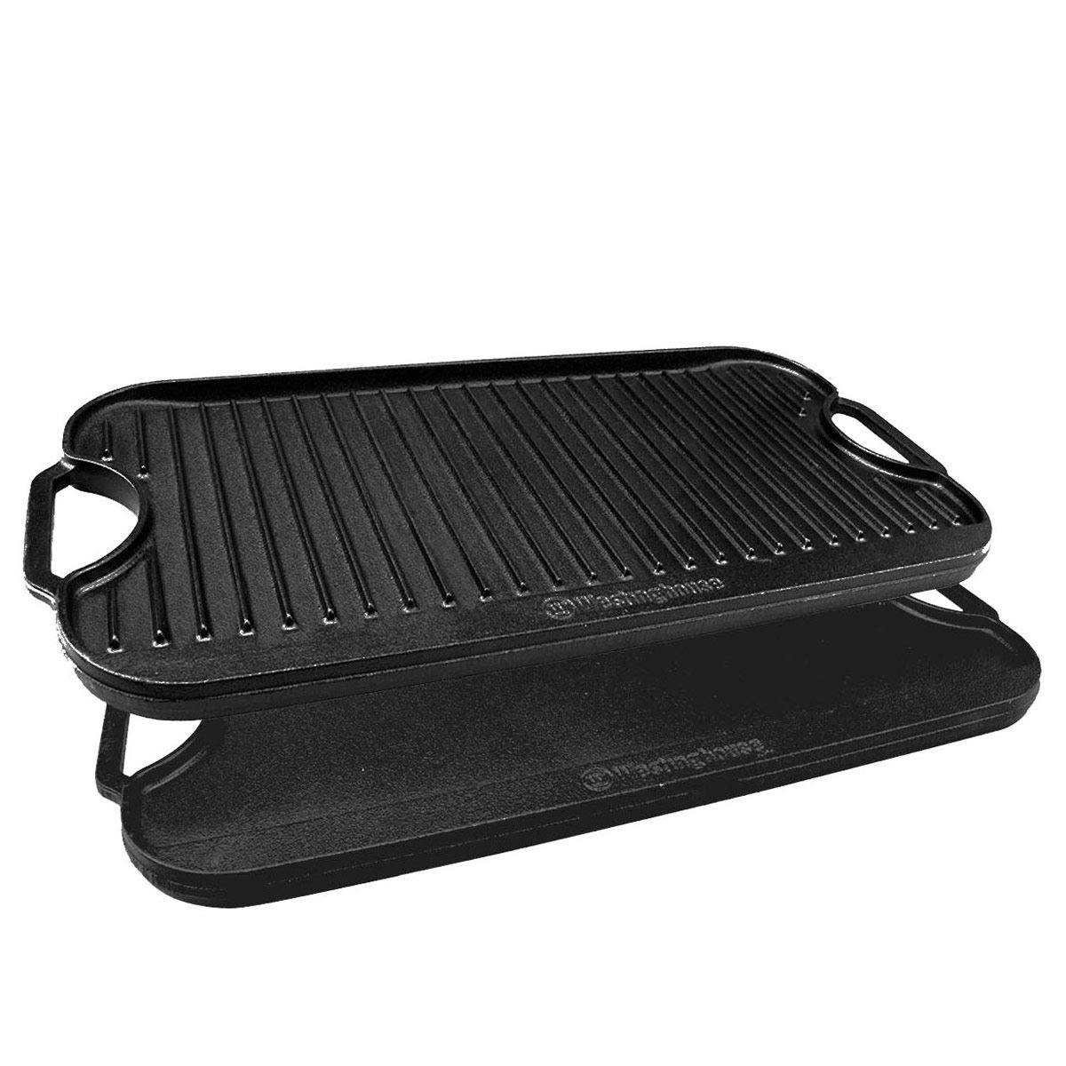 Parrilla Reversible Westinghouse de Hierro Forjado Negro de 50 cm x 25 cm Negro Grill