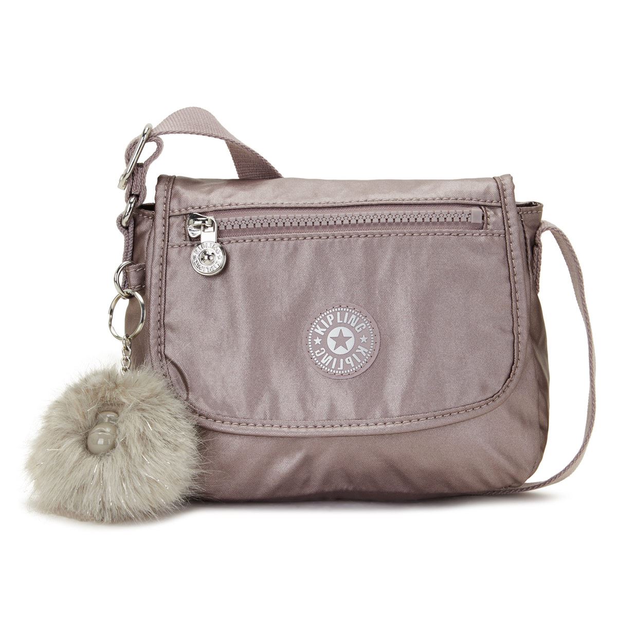 Bolsa Crossbody Bags Color Rosa Metálico Para Mujer Kipling