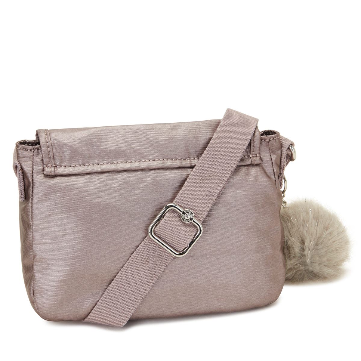 Bolsa Crossbody Bags Color Rosa Metálico Para Mujer Kipling