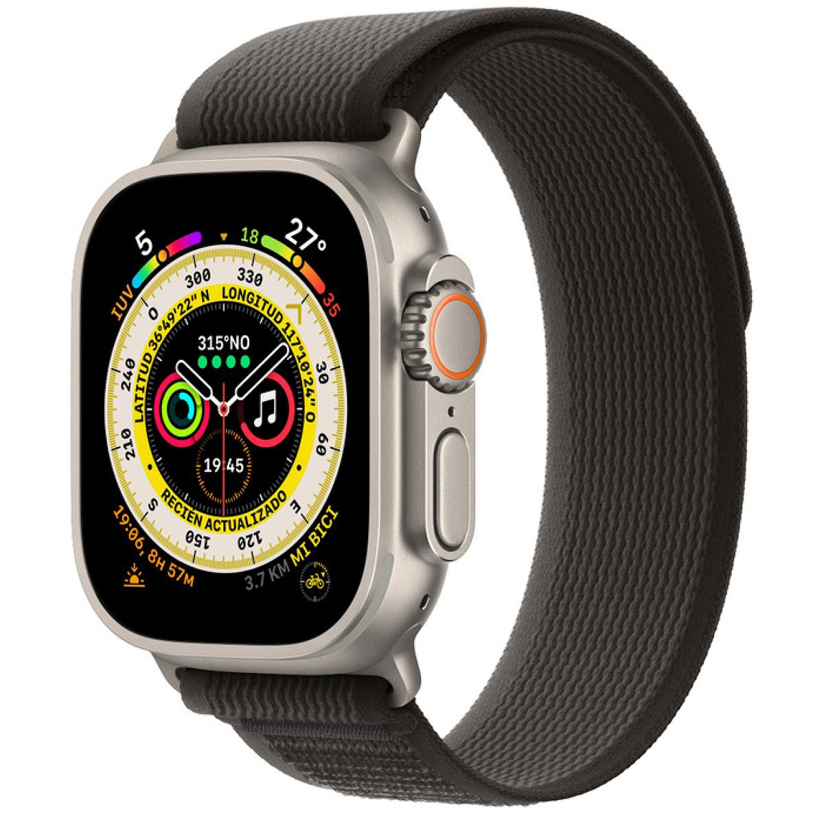Apple Watch Ultra 49 mm Trail negro/gris