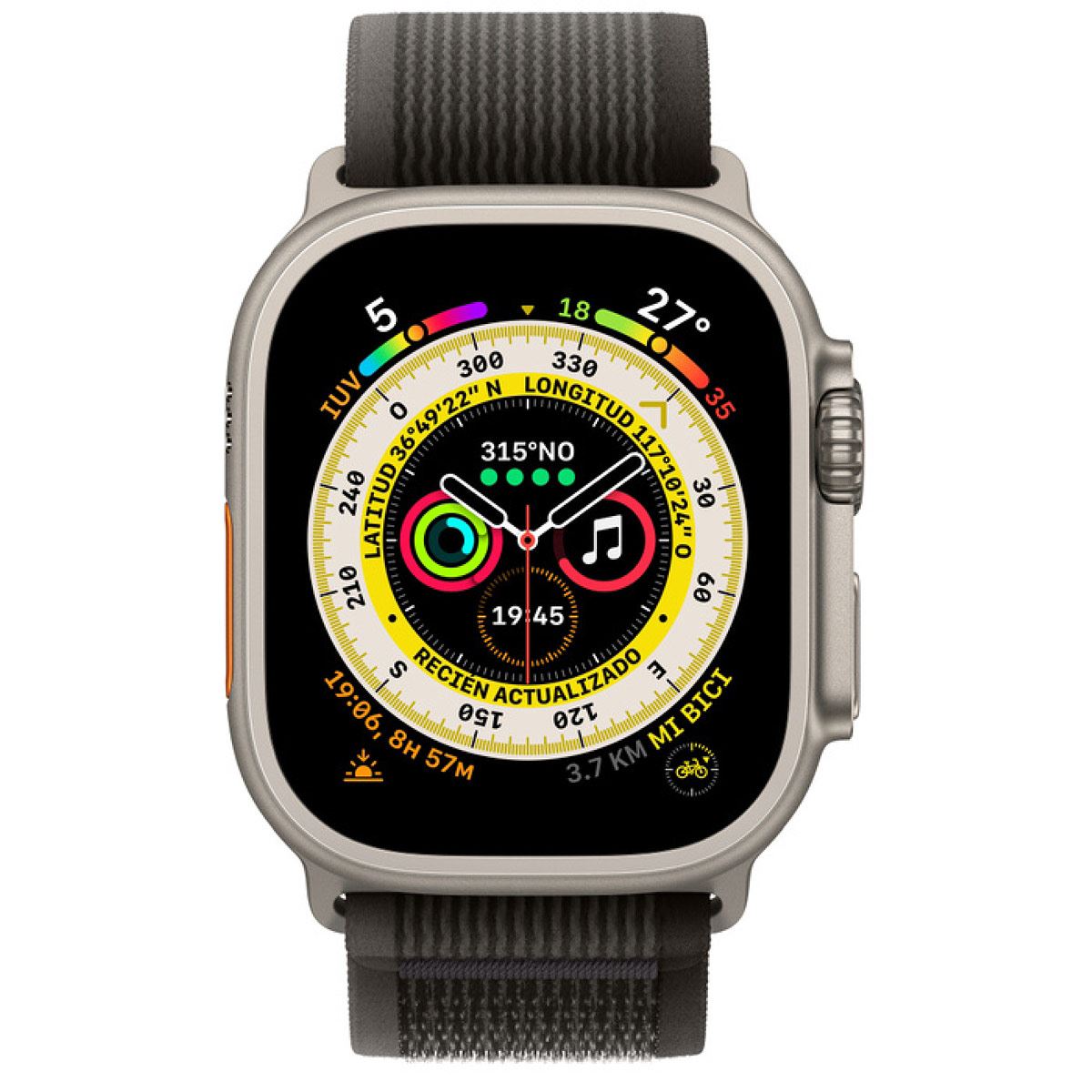 Apple Watch Ultra 49 mm Trail negro/gris