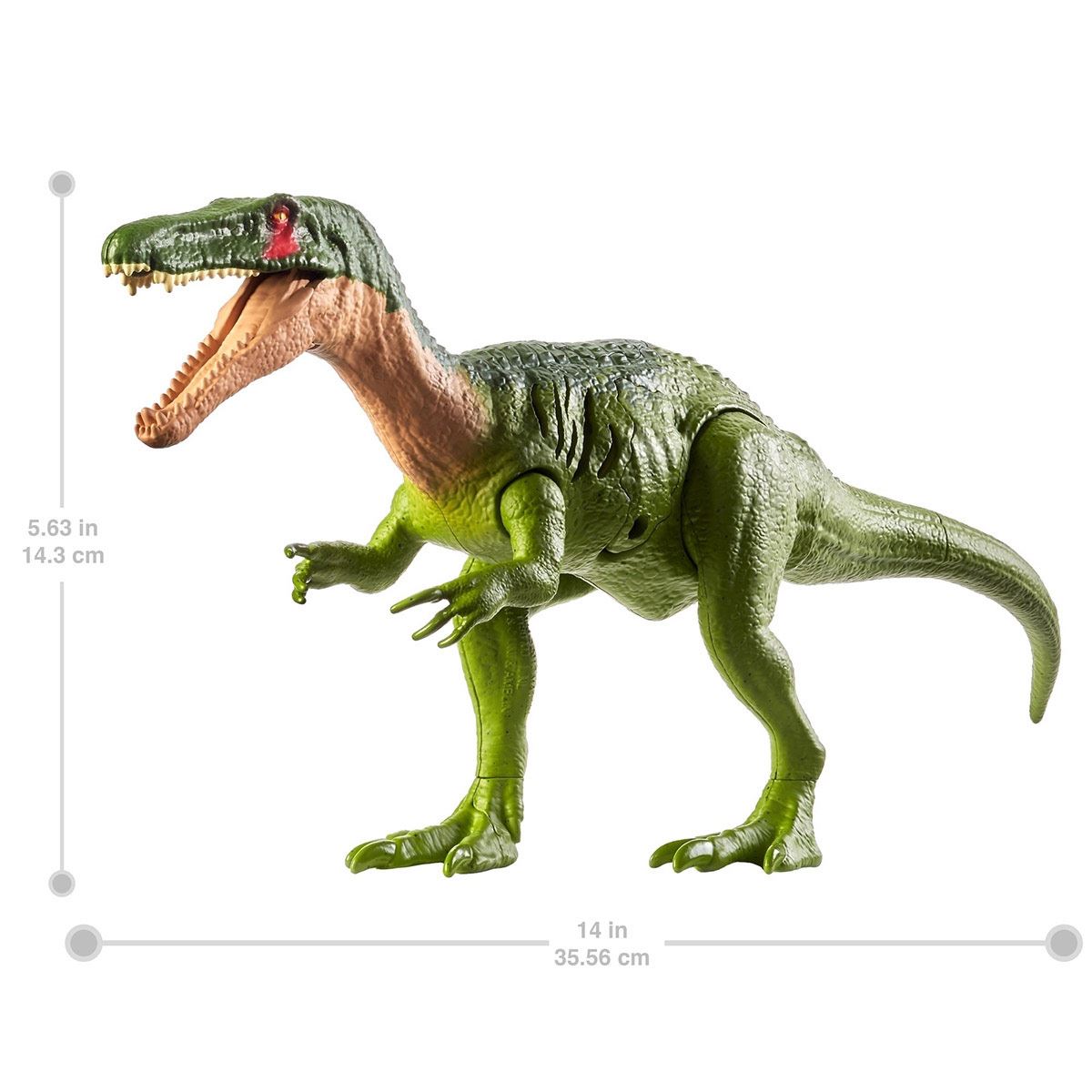 Jurassic World Figuras de Acción, Baryonyx, Dinosaurio de 12" con sonidos, Dinosaurio de Juguete para niños de 4 años en adelante