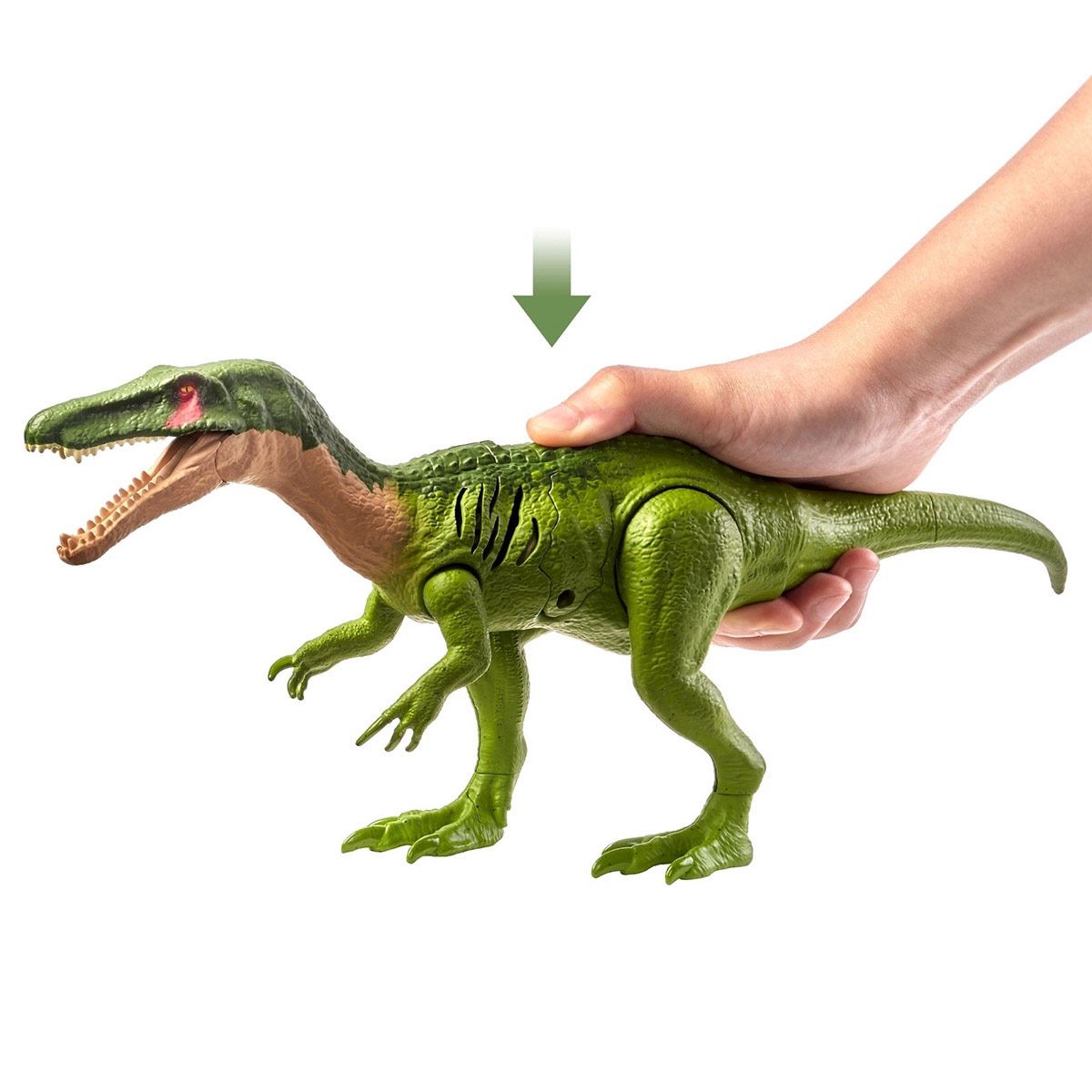 Jurassic World Figuras de Acción, Baryonyx, Dinosaurio de 12" con sonidos, Dinosaurio de Juguete para niños de 4 años en adelante