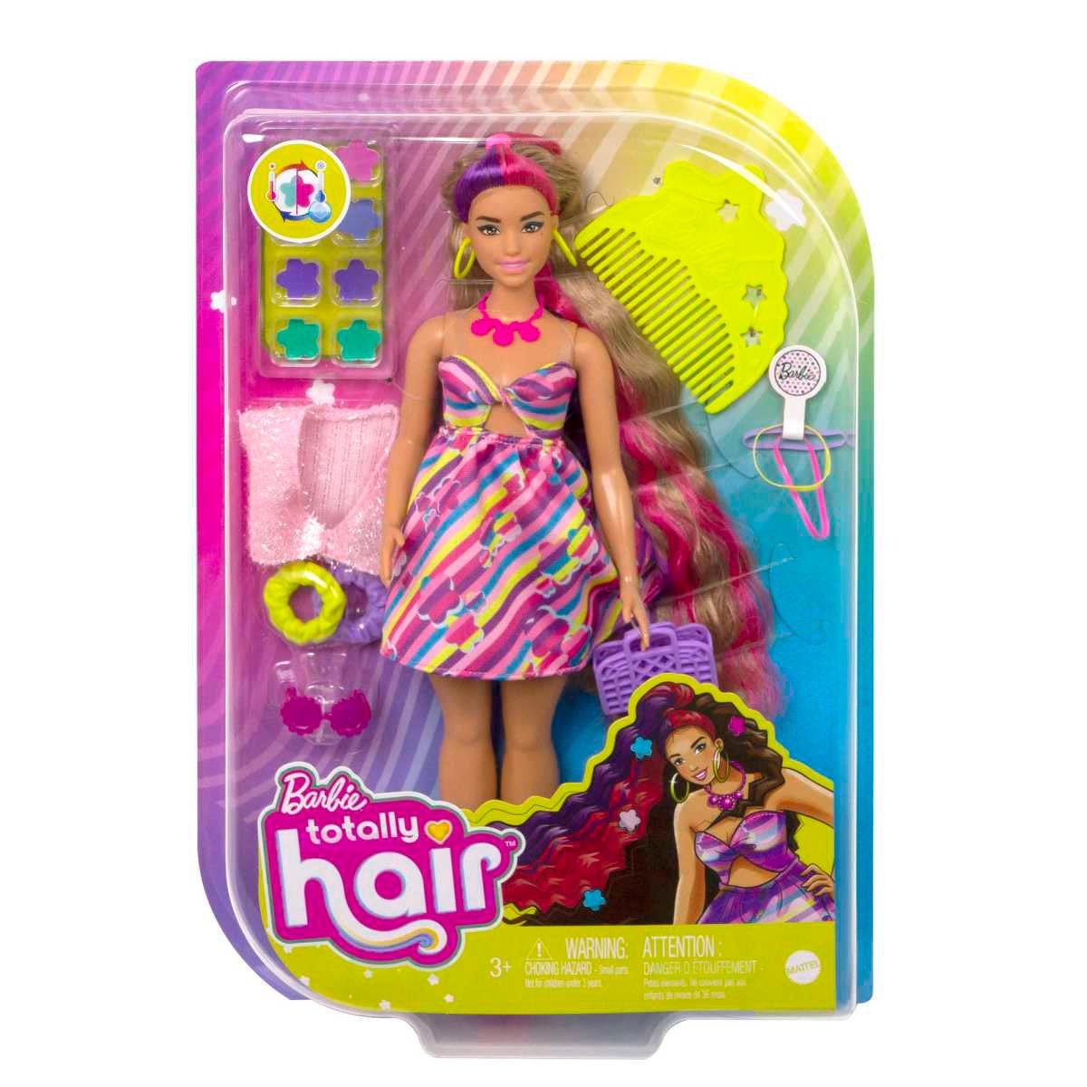 Barbie con cabello online de colores